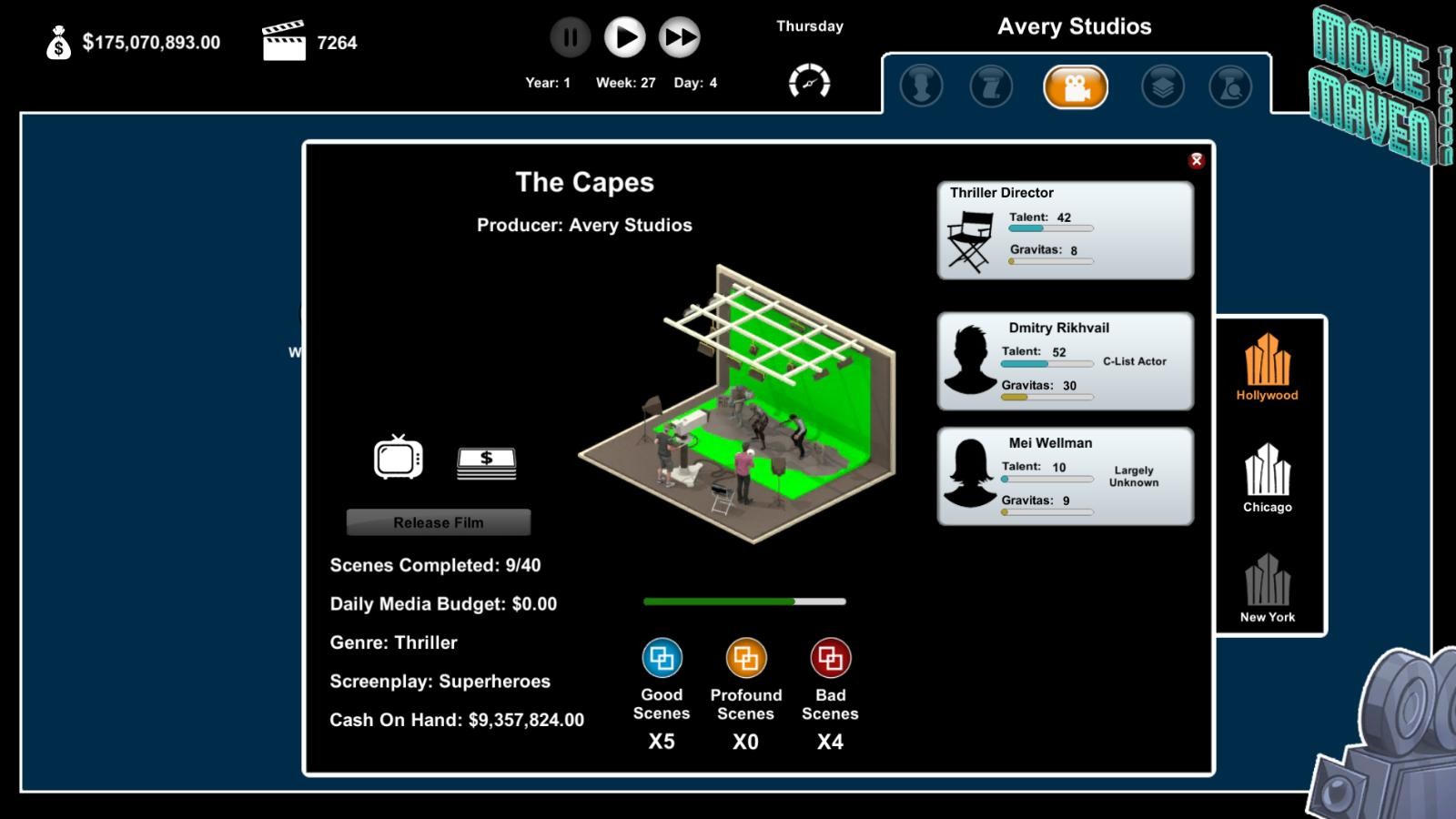 Movie Maven: A Tycoon Game screenshot 2