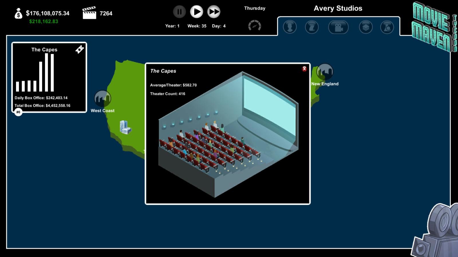 Movie Maven: A Tycoon Game screenshot 4