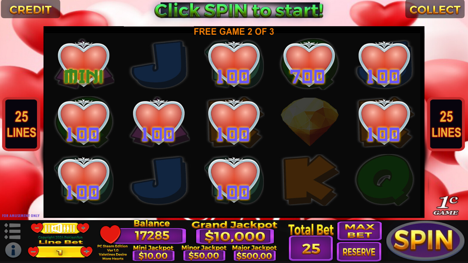 Valentines Desire - Casino Slot Simulations screenshot 5