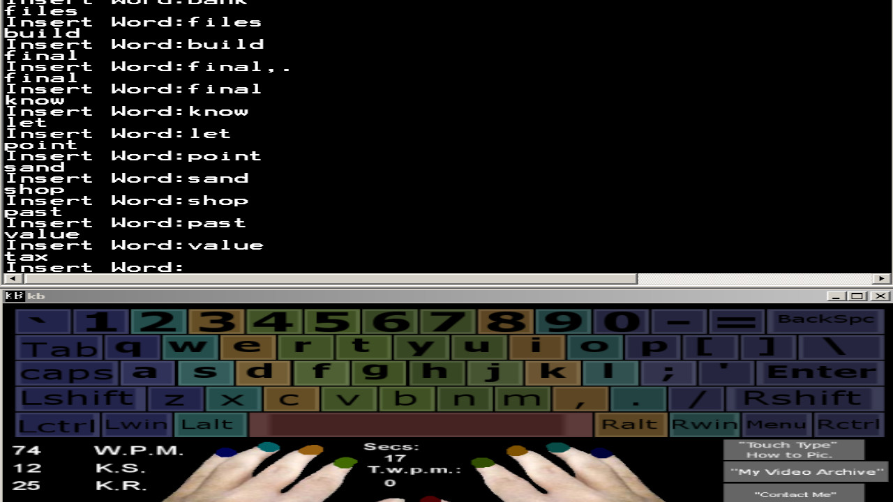 Touch Typing Home Row Speed Grinder screenshot 3