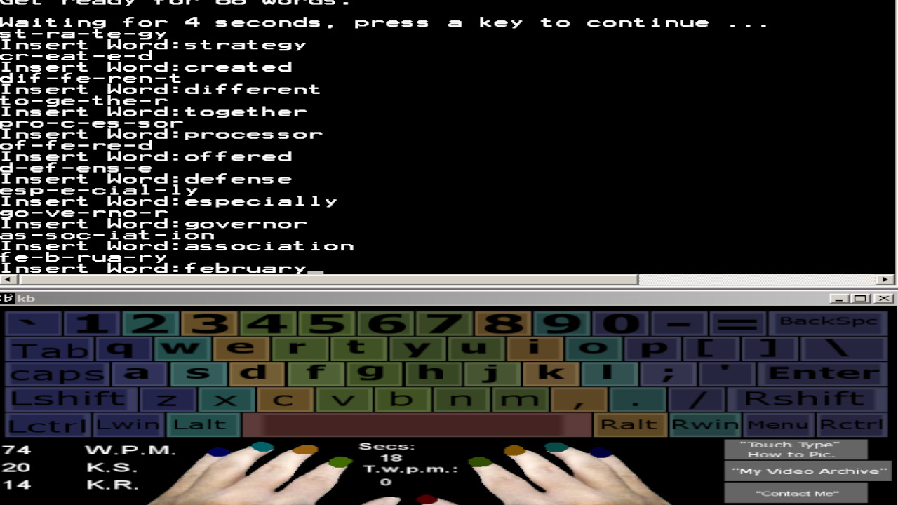 Touch Typing Home Row Speed Grinder screenshot 2