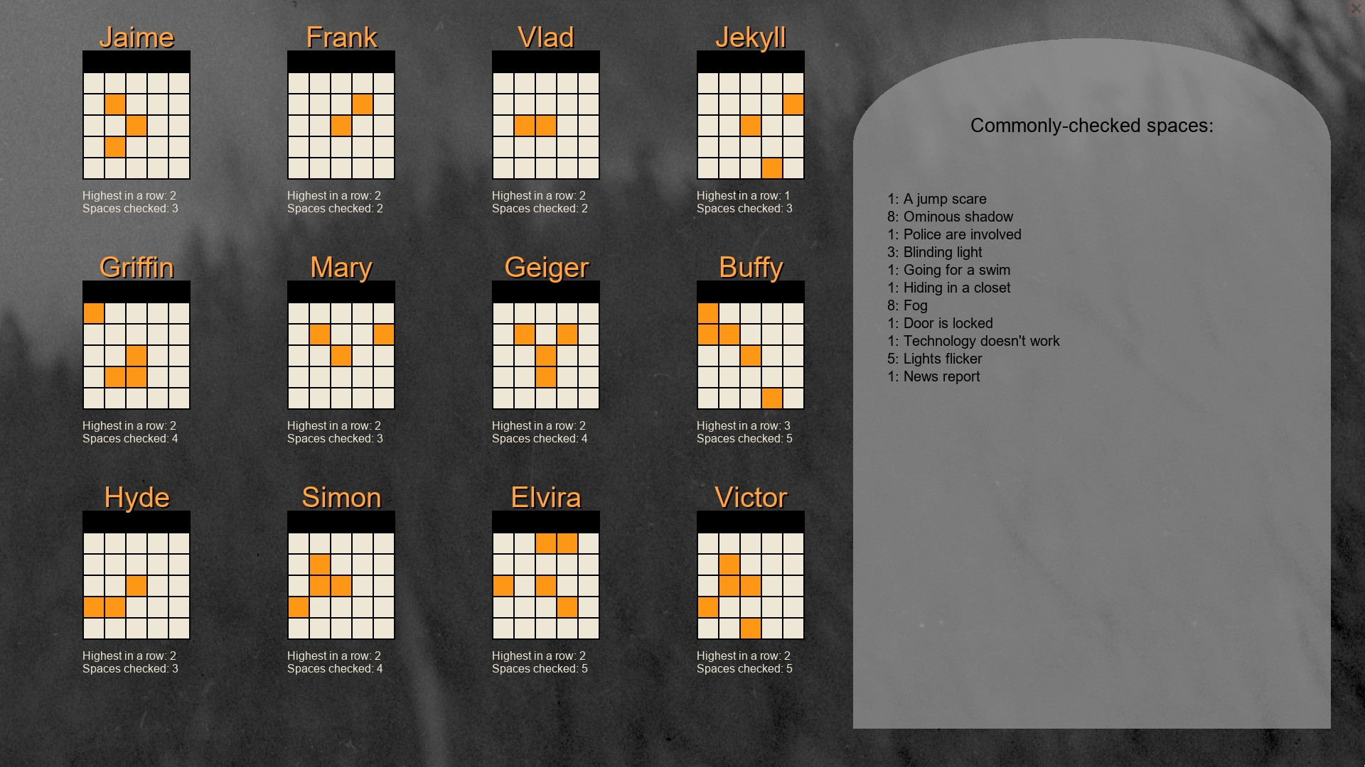 Horror Movie Bingo trailer