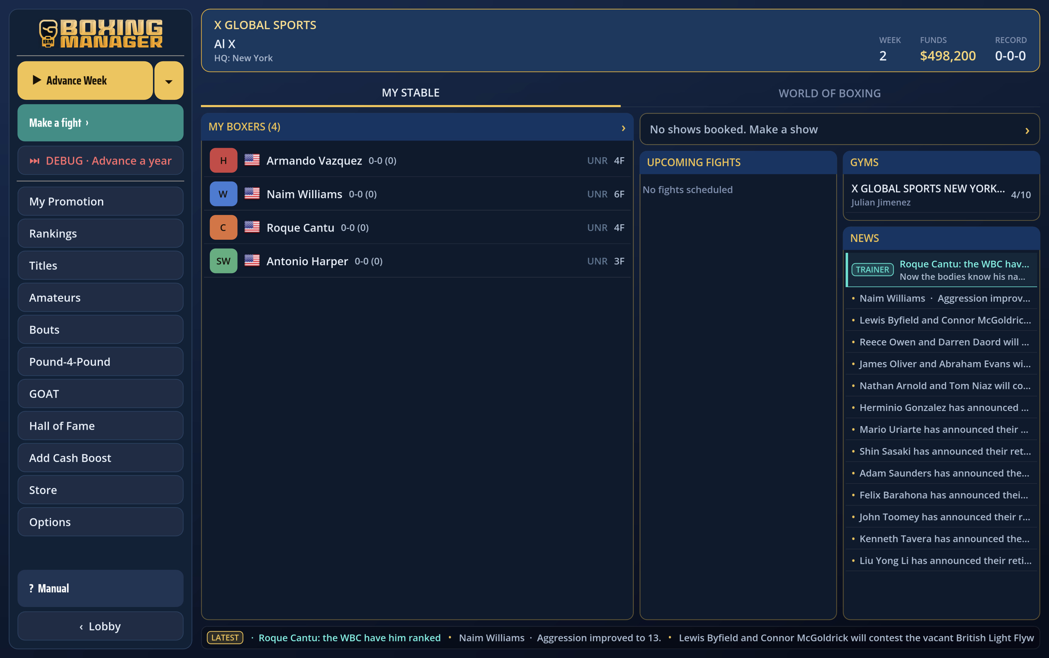 Boxing Manager screenshot 2