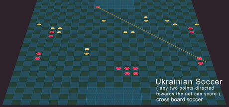 Ukrainian Soccer  ( any two points directed towards the net can score )