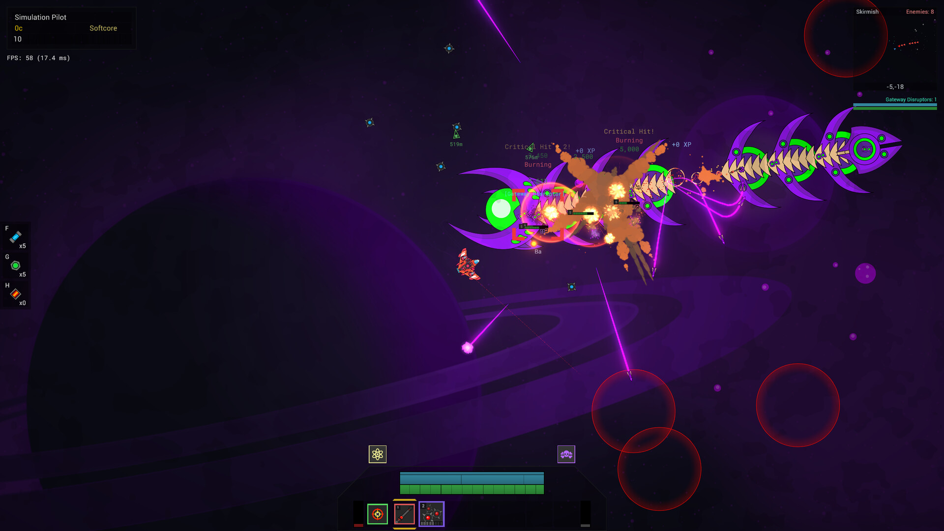 Star Vortex em combate