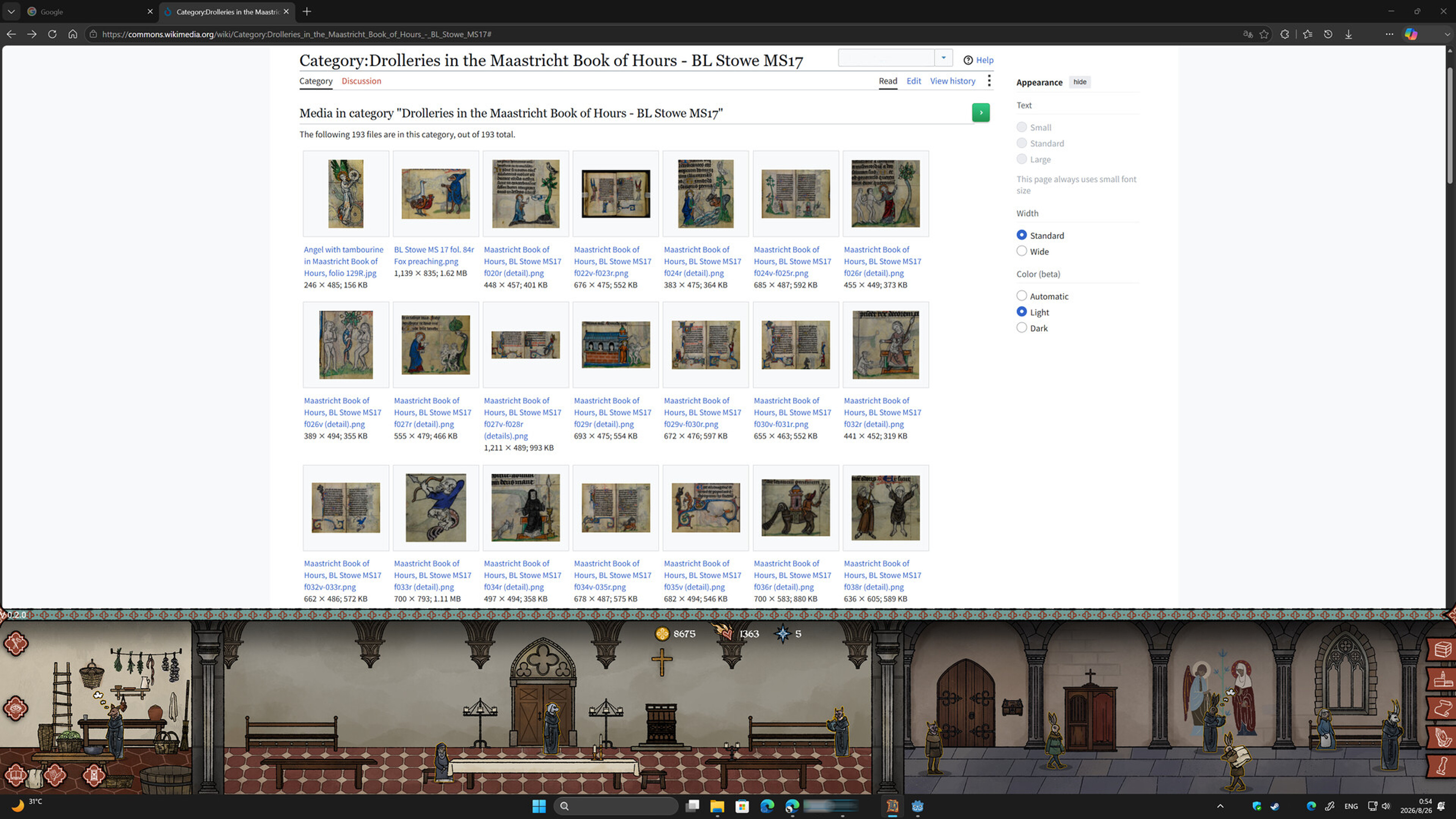 Abbey Chronicle: Desktop Cloister screenshot 1
