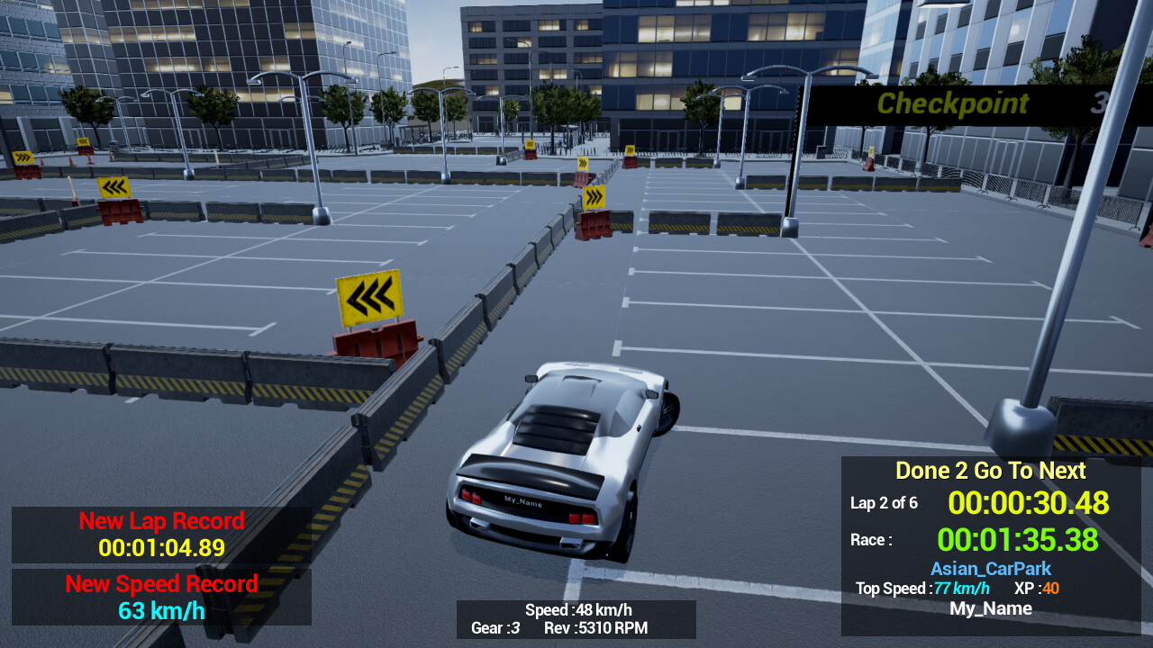 1980s & 90s Style - Retro Track Car Racer screenshot 3
