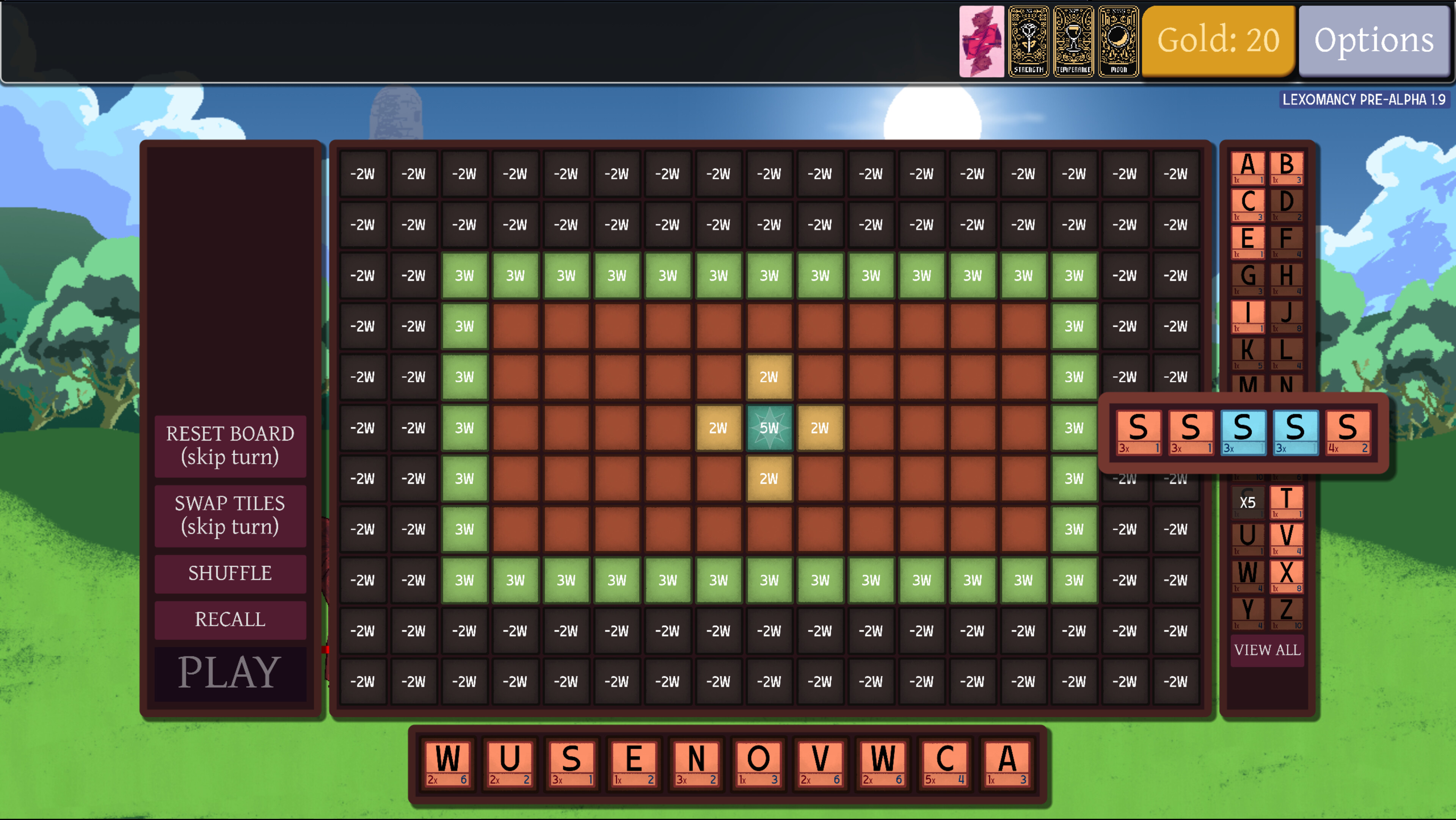 Lexomancy screenshot 2