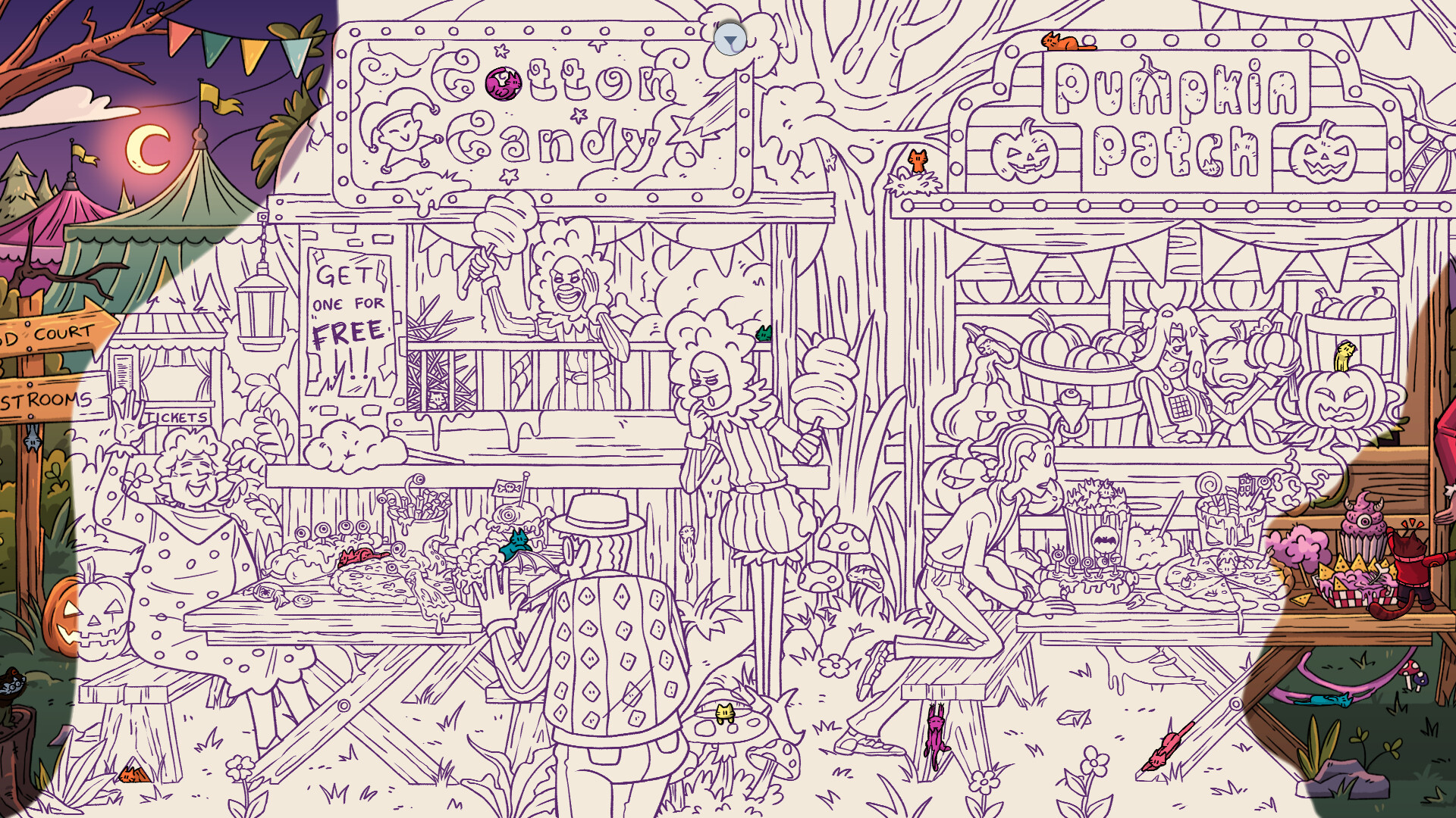 Hidden Cats in Spooky Carnival screenshot 3