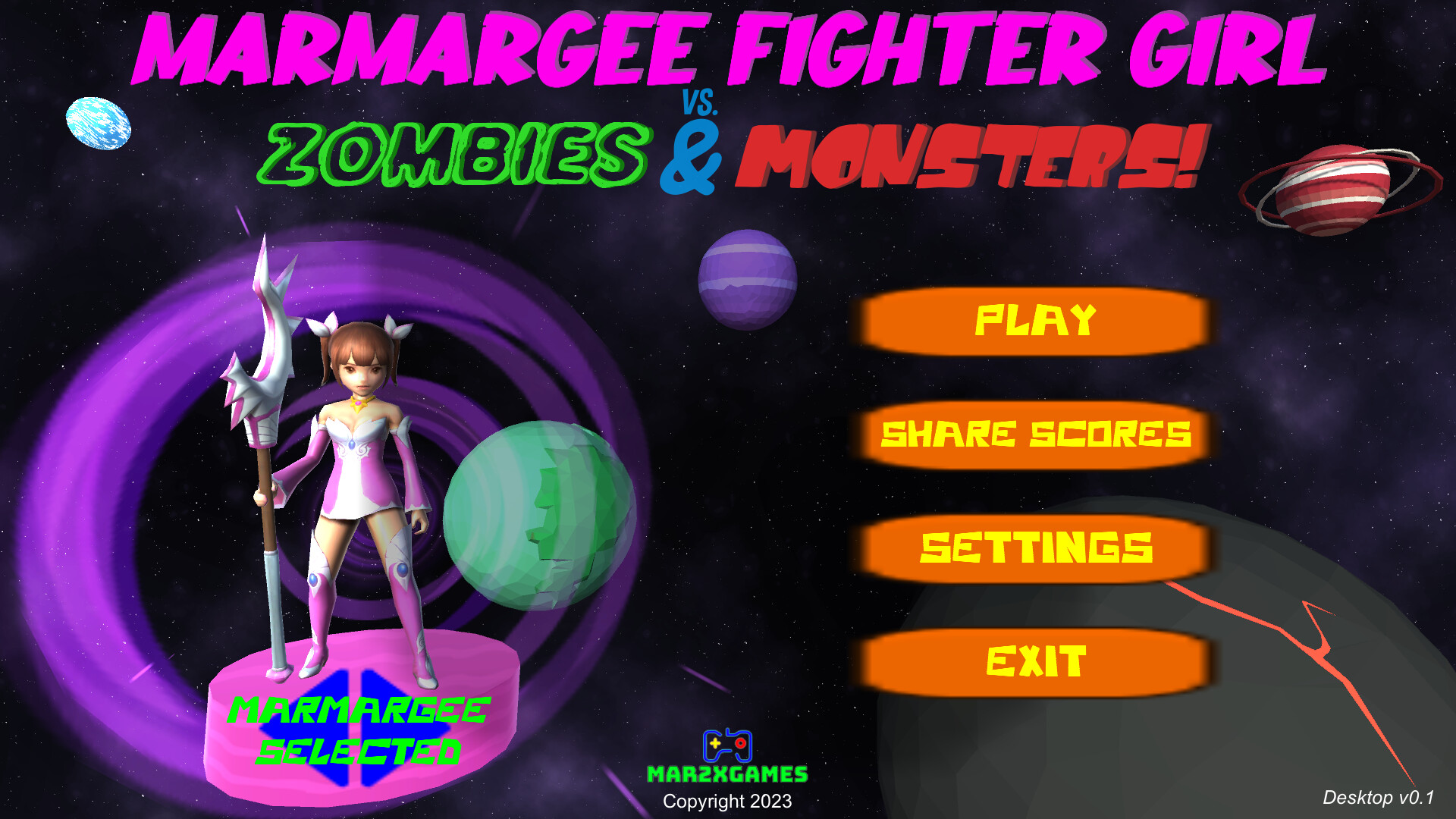 Marmargee Fighter Girl vs. Zombies & Monsters! screenshot 4