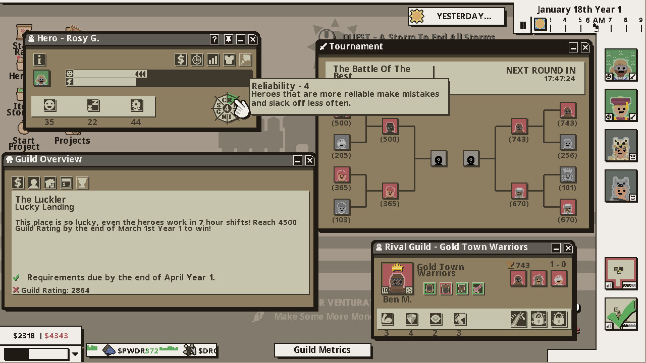 Heroes For Hire - Guild Micromanagement Simulator screenshot 4