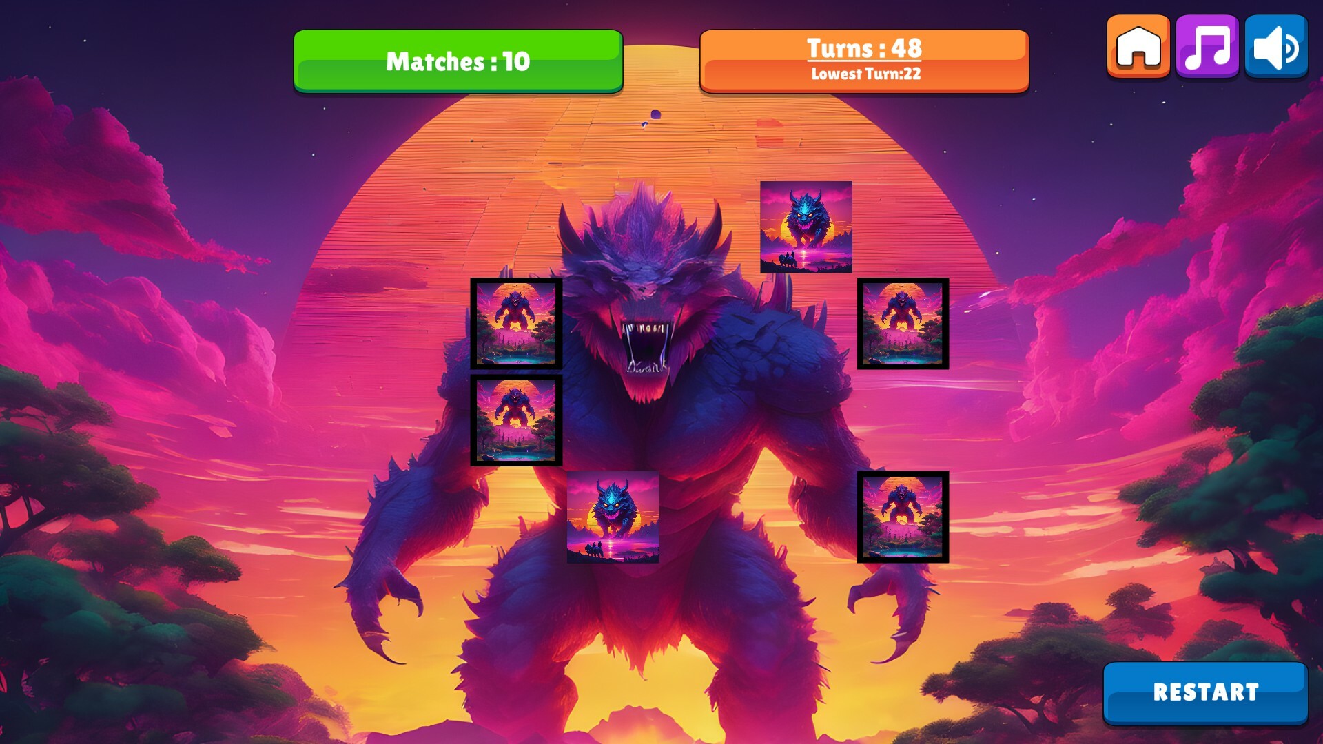 OG Memory: Synthwave Monsters screenshot 5