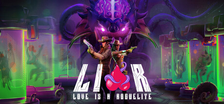 Cover art from Love is a Roguelite (or LIAR for short)
