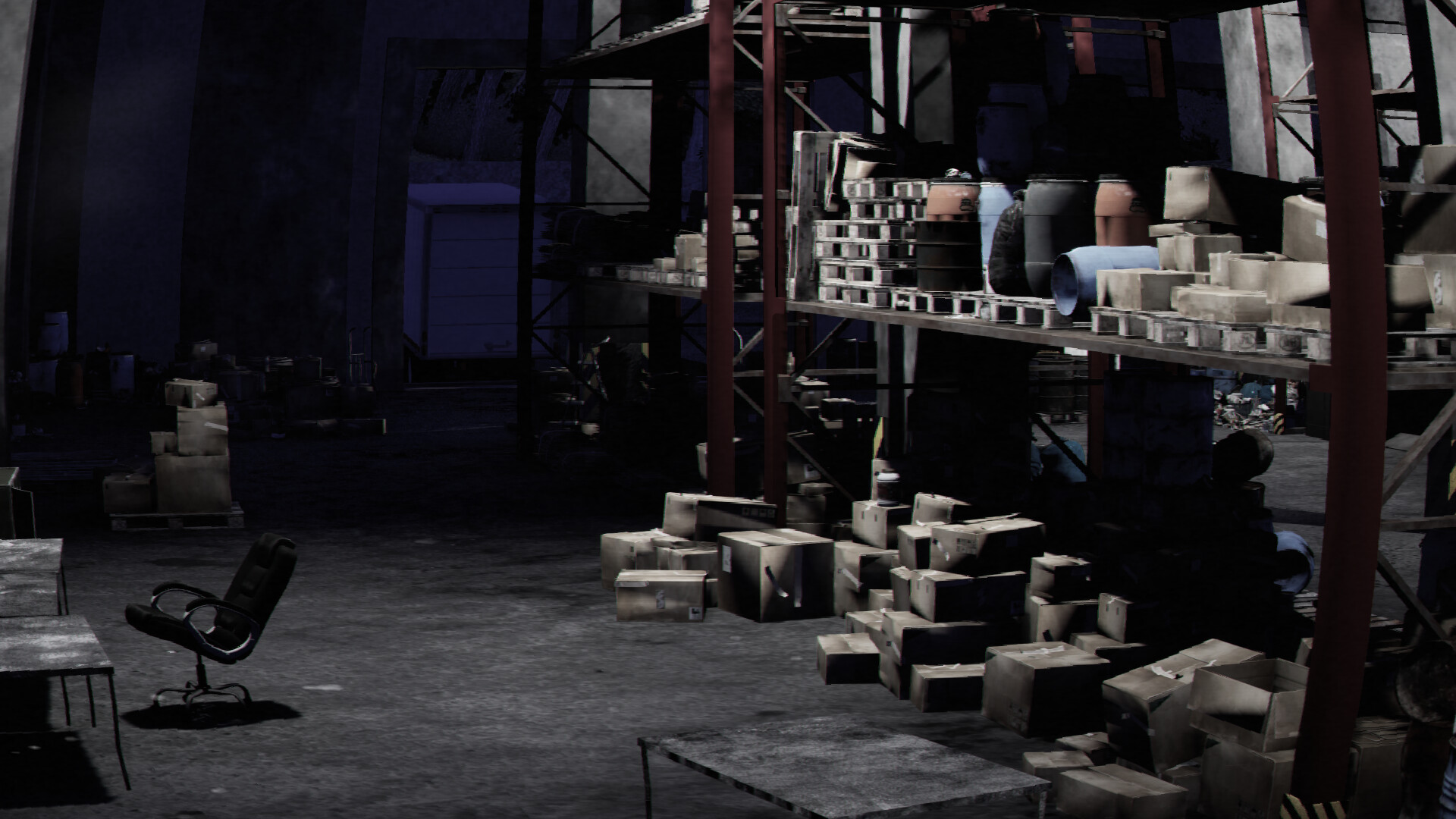 Night shift: Warehouse trailer