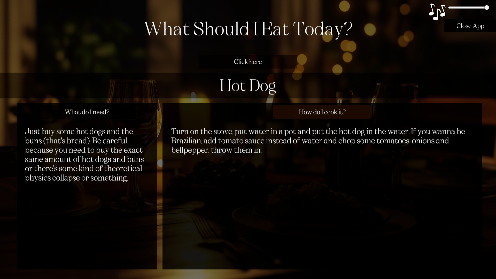 What Should I Eat trailer