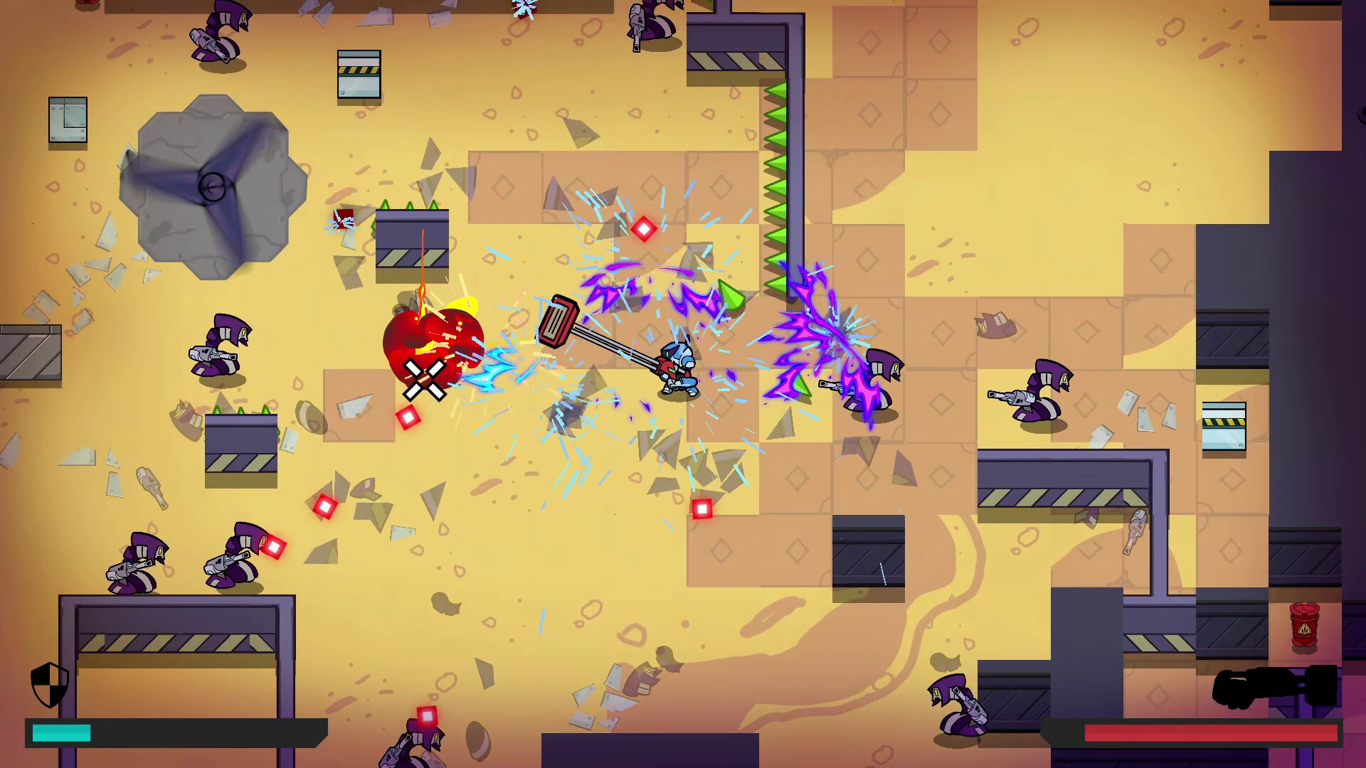 Robot with a Ram Cannon trailer