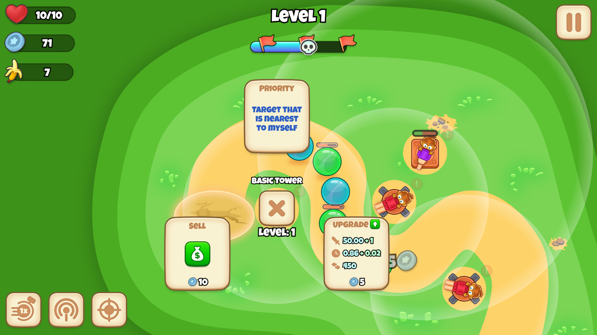 Monkey Bubble Defense screenshot 2