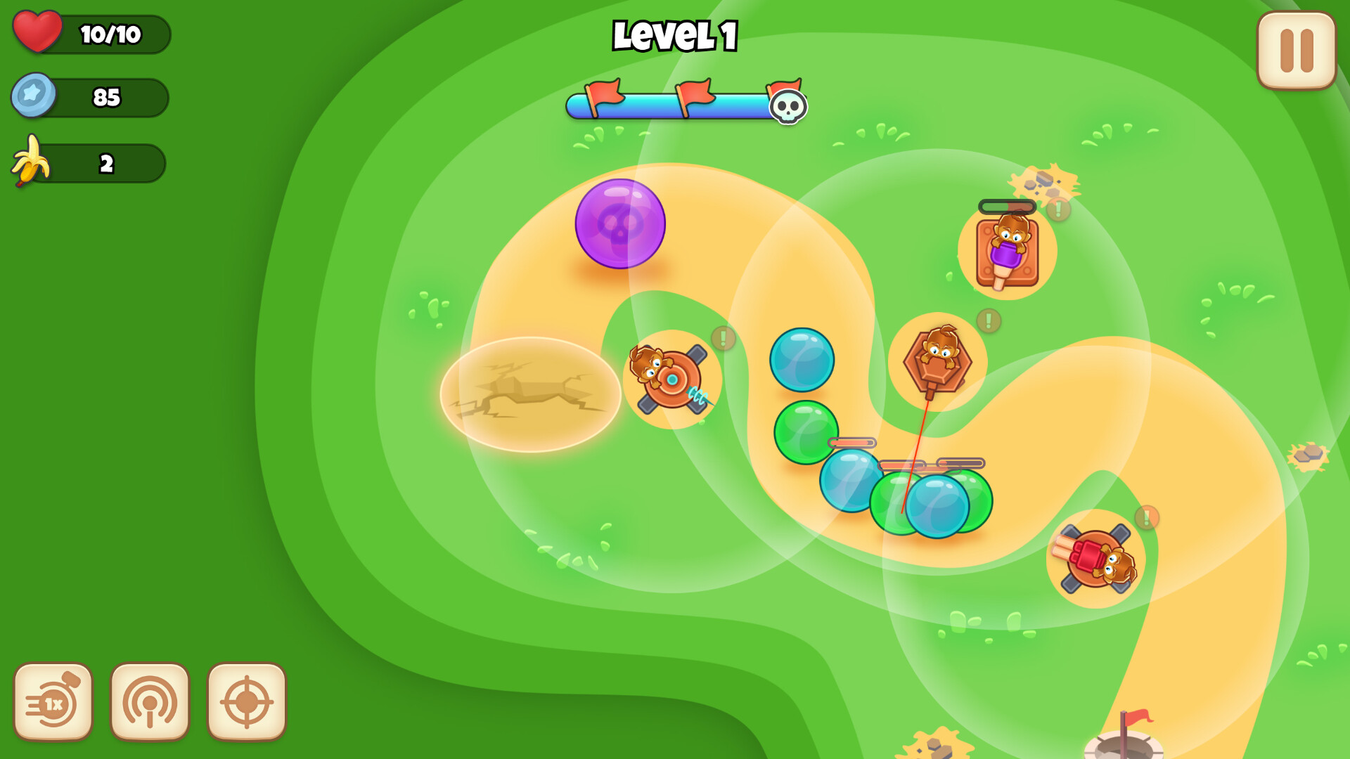Monkey Bubble Defense screenshot 3