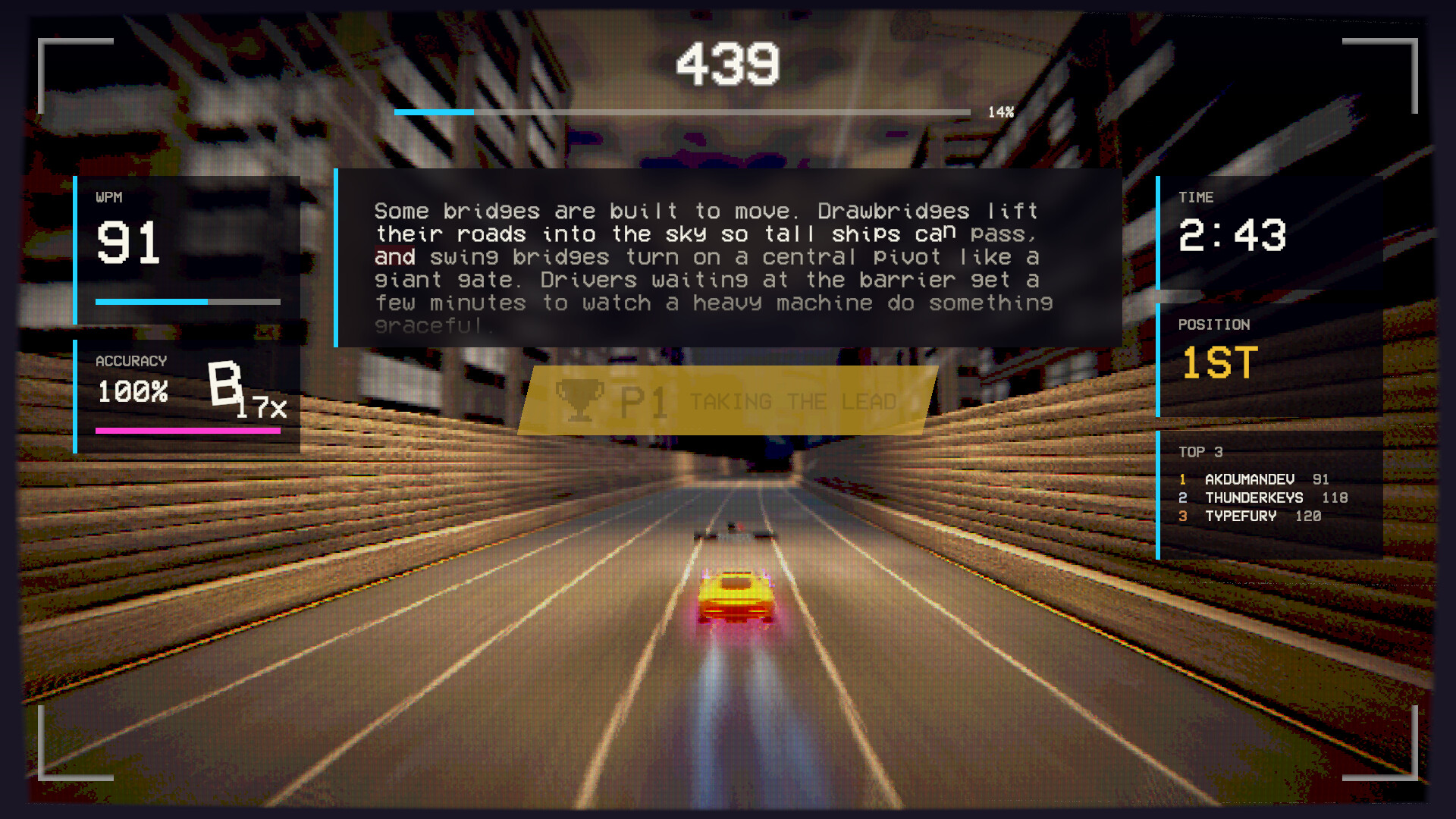 Type for Speed trailer
