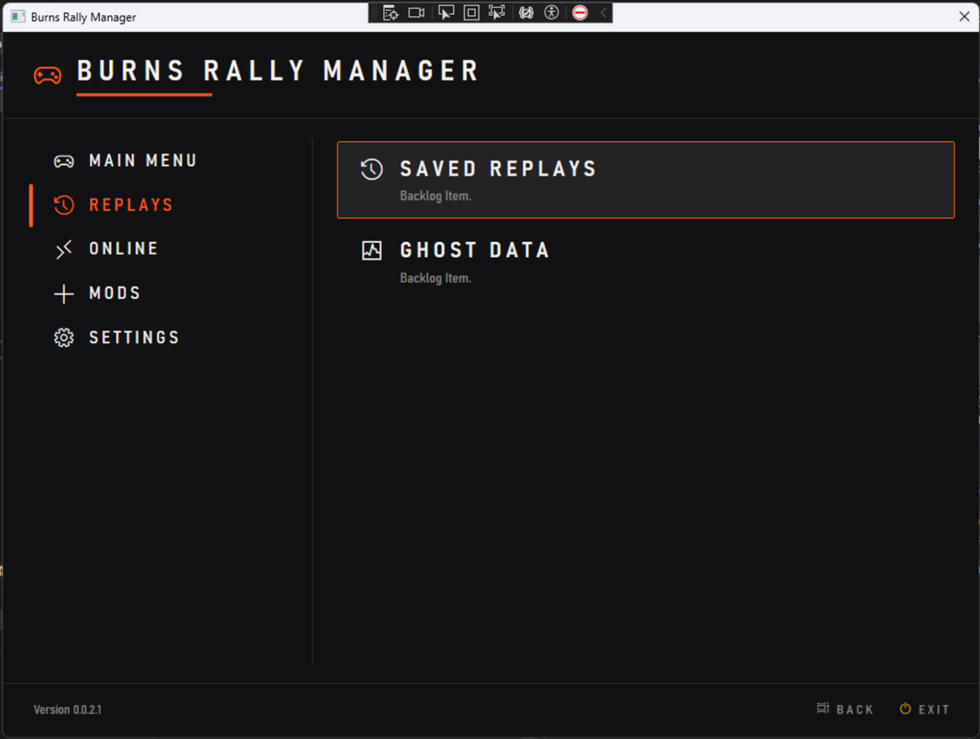 Burns Rally Manager screenshot 2
