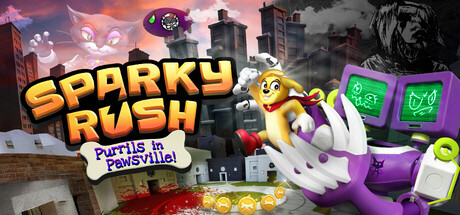Cover art from Sparky Rush: Purrils in Pawsville!