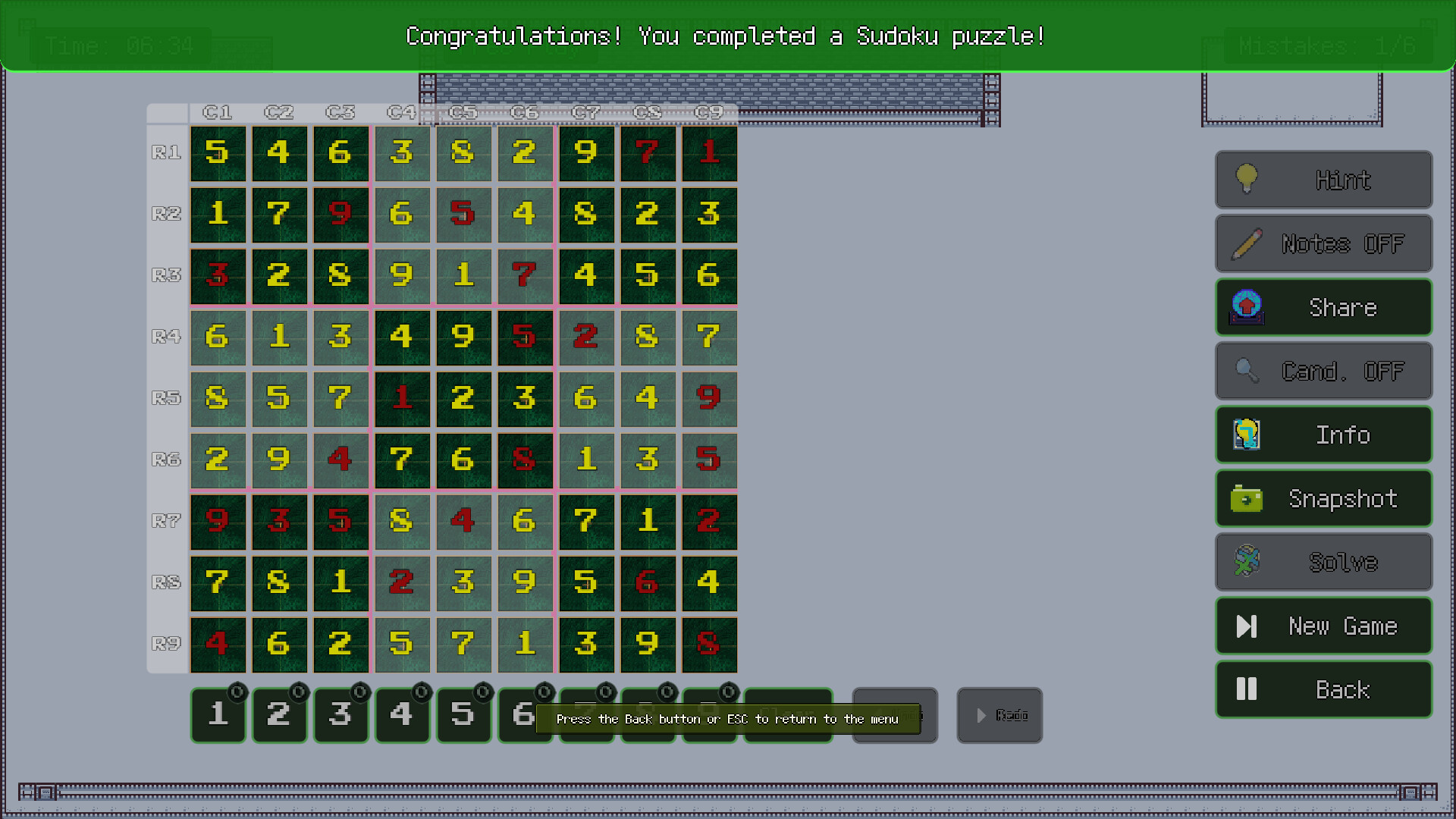 Sudoku Bactron screenshot 5