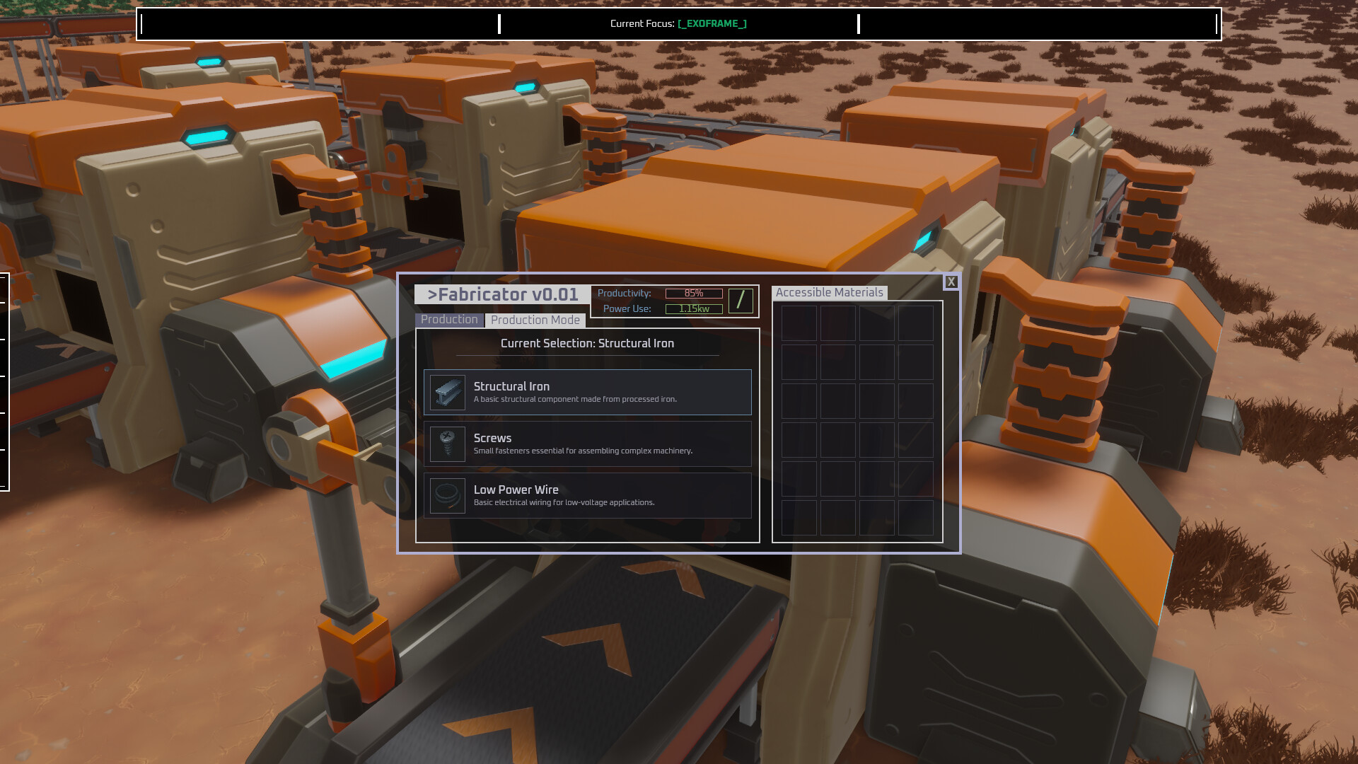 Exofactory screenshot 2