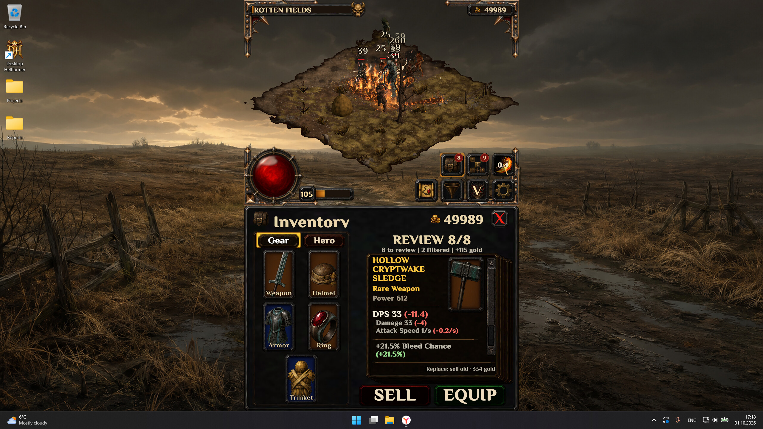 Desktop Hellfarmer screenshot 2