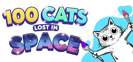 100 Cats Lost In Space Find & Color