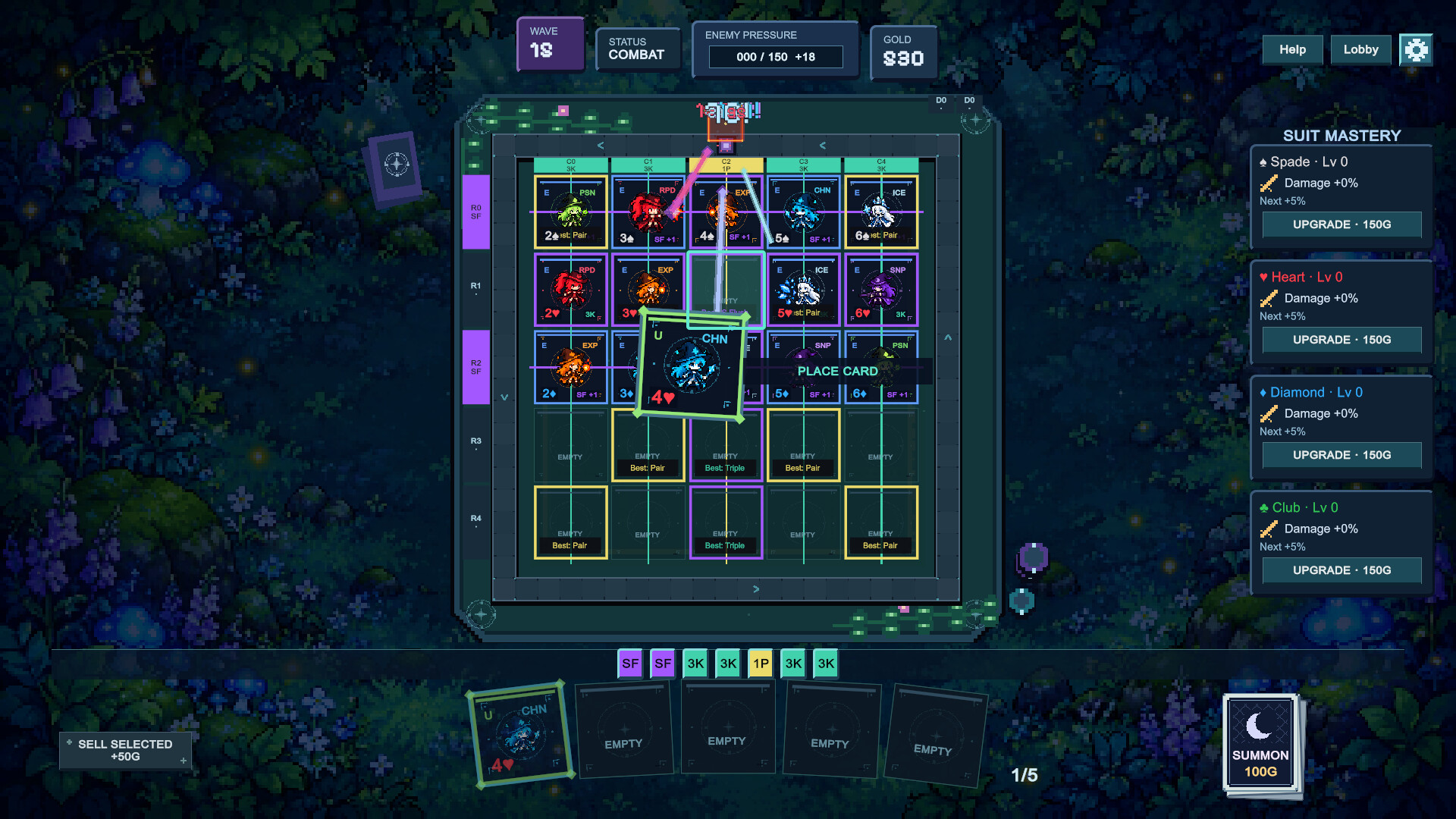 Random Poker Defence screenshot 2