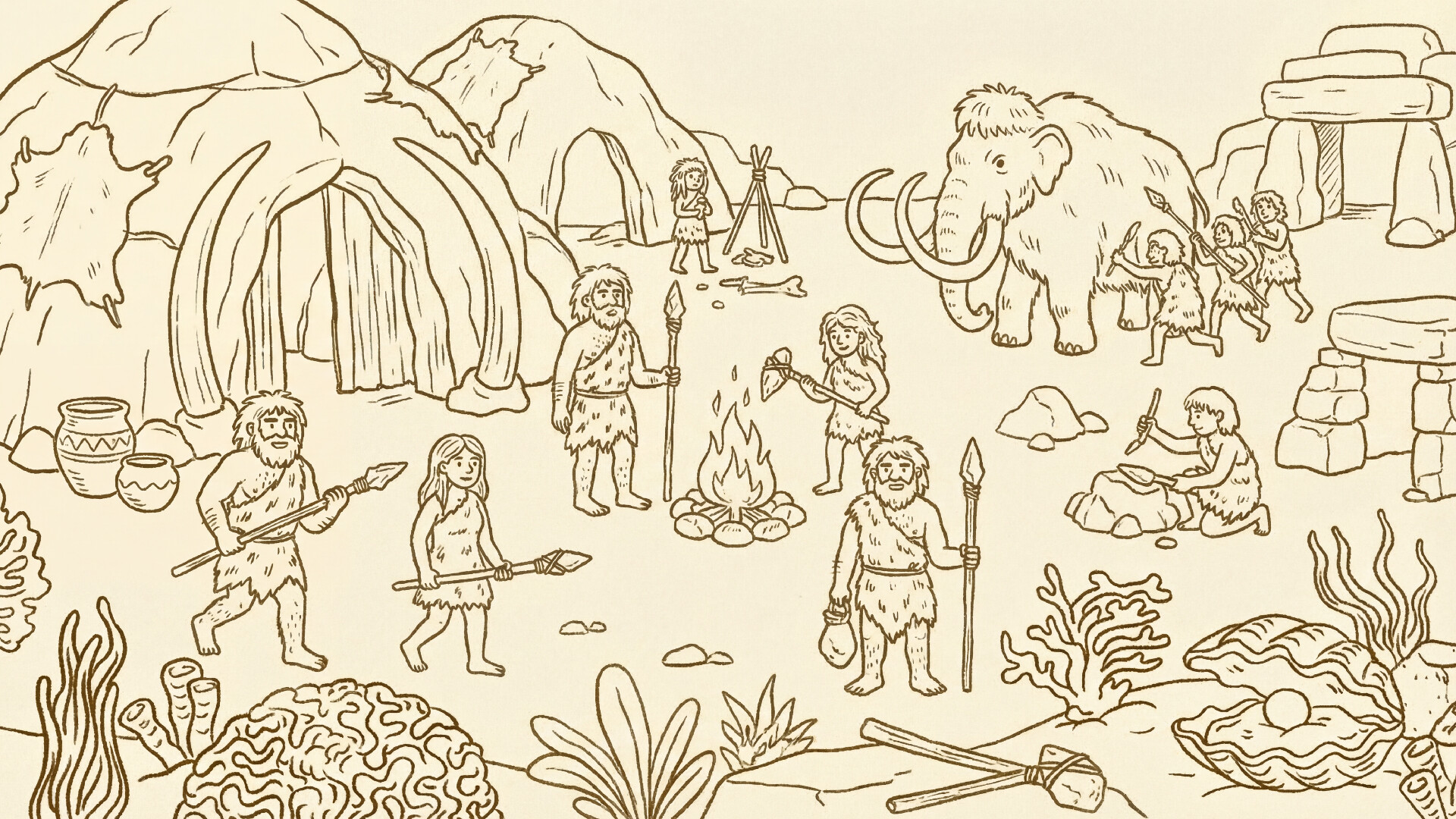 999 Hidden Cats: Stone Age Together screenshot 5