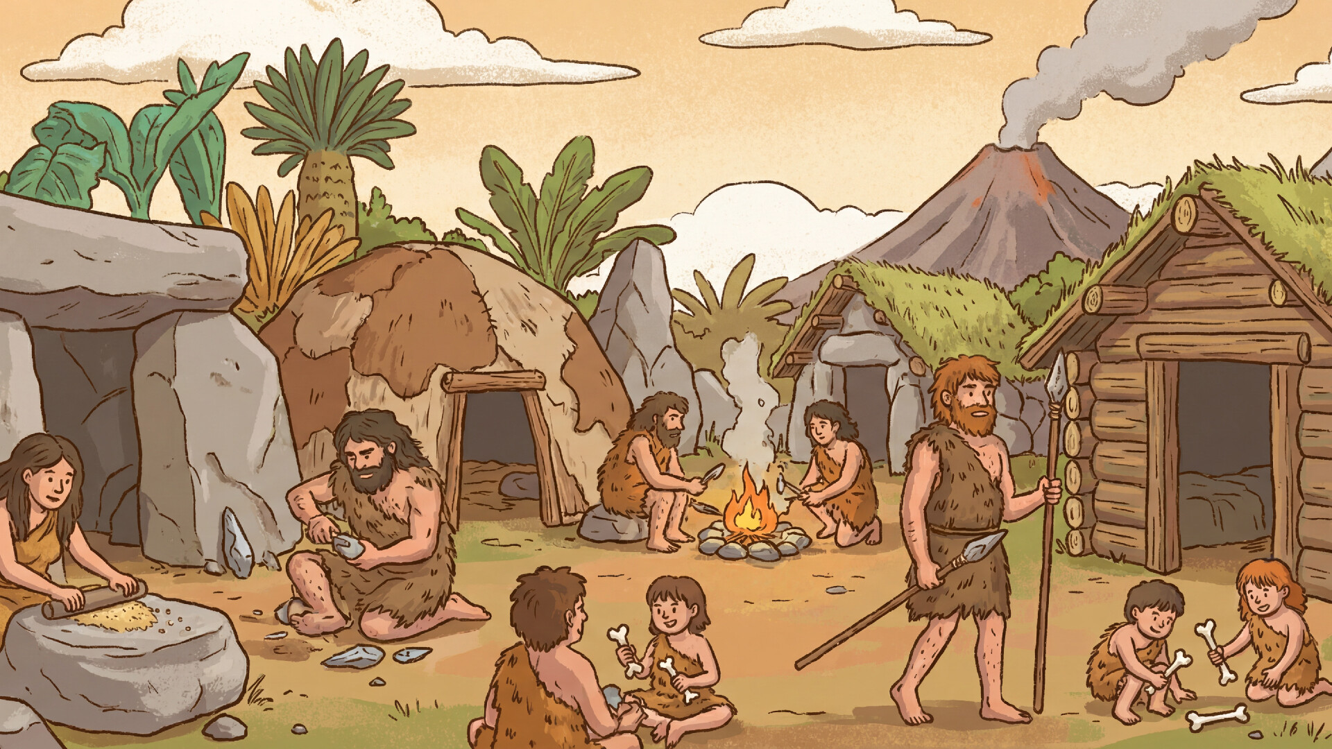 999 Hidden Cats: Stone Age Together screenshot 3