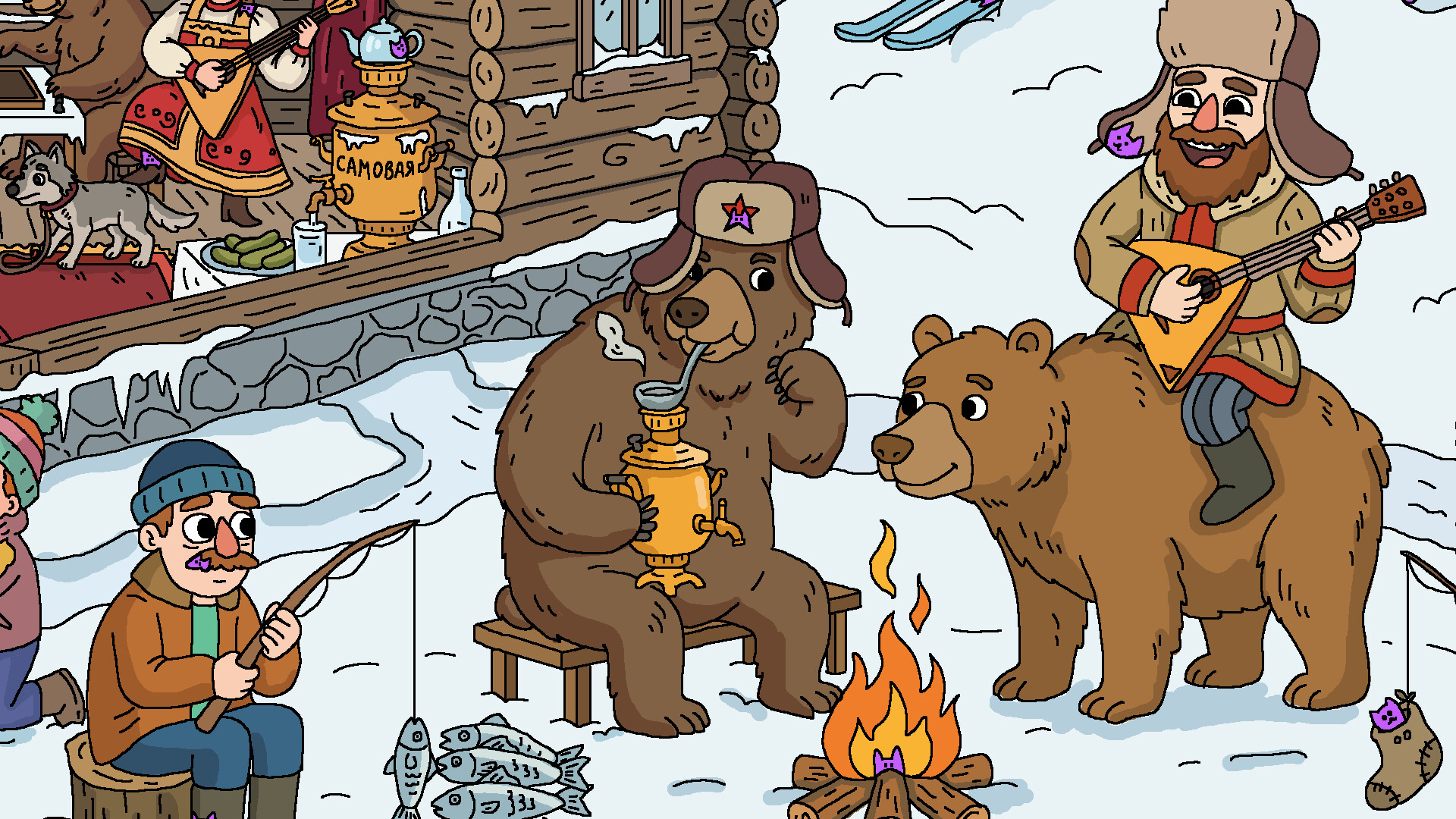  100 Cats Lost in Russia Find & Color screenshot 3
