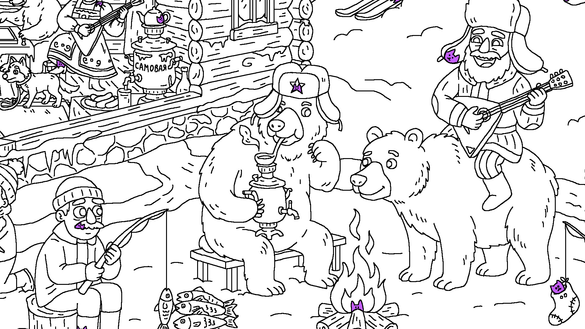  100 Cats Lost in Russia Find & Color screenshot 2