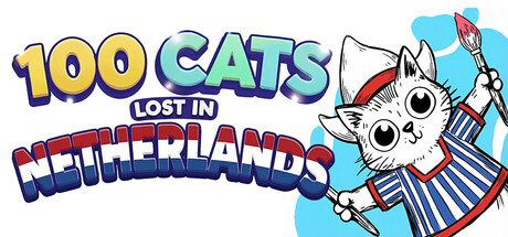 Cover art from 100 Cats Lost in Netherlands Find & Color