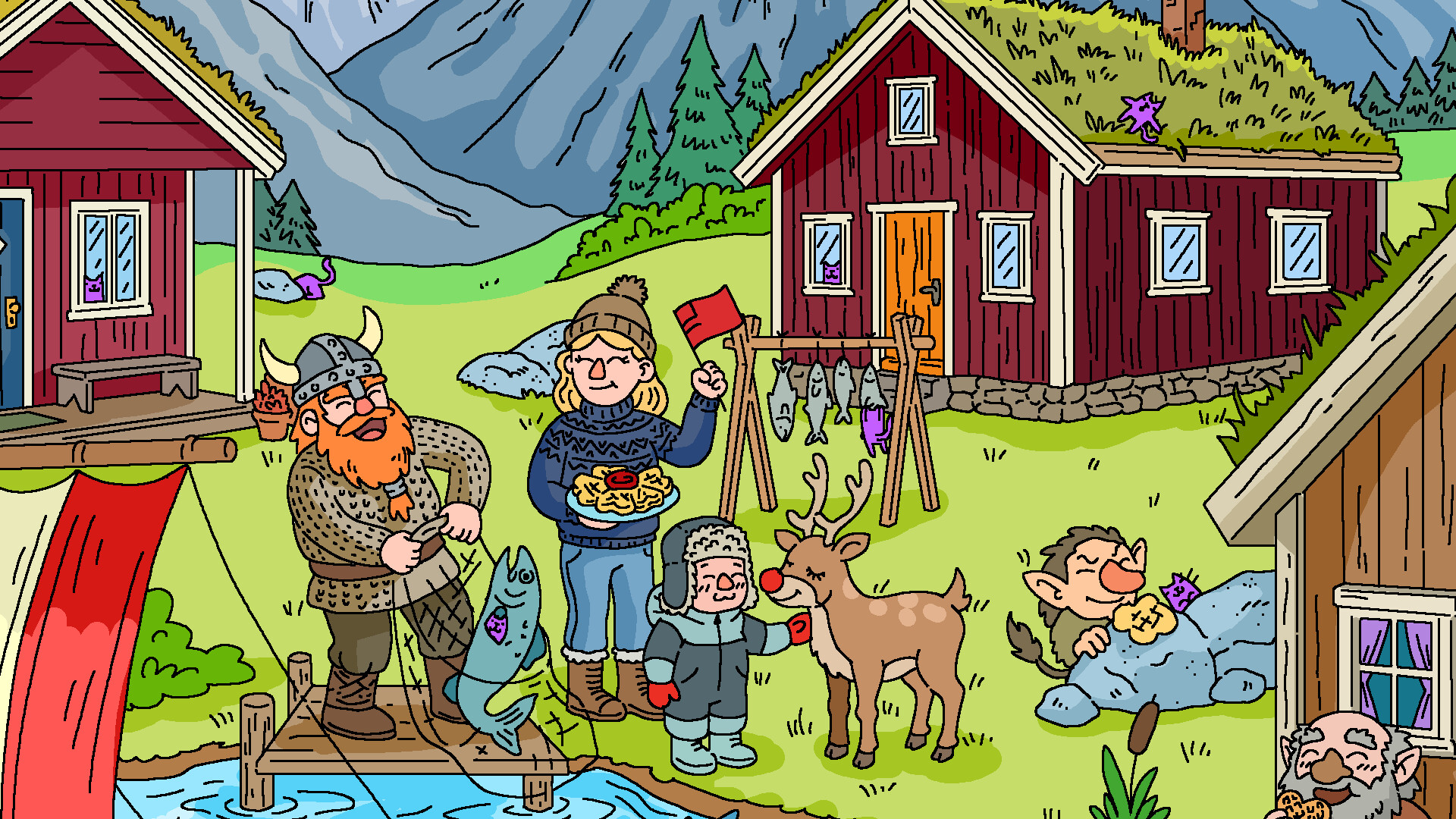 100 Cats Lost in Norway Find & Color screenshot 5