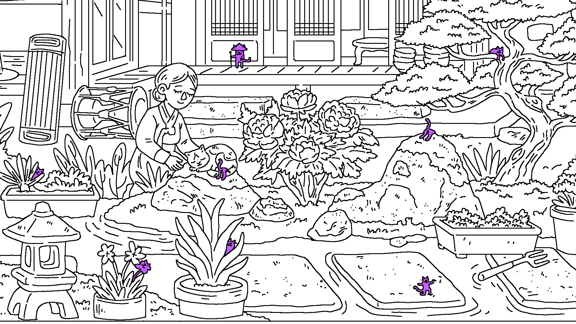 100 Cats Lost in South Korea Find & Color screenshot 2