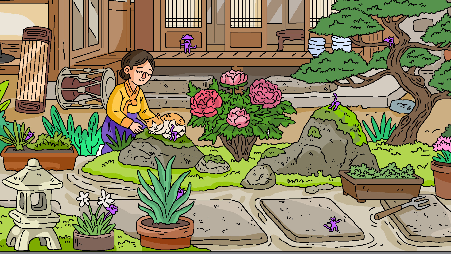 100 Cats Lost in South Korea Find & Color screenshot 3