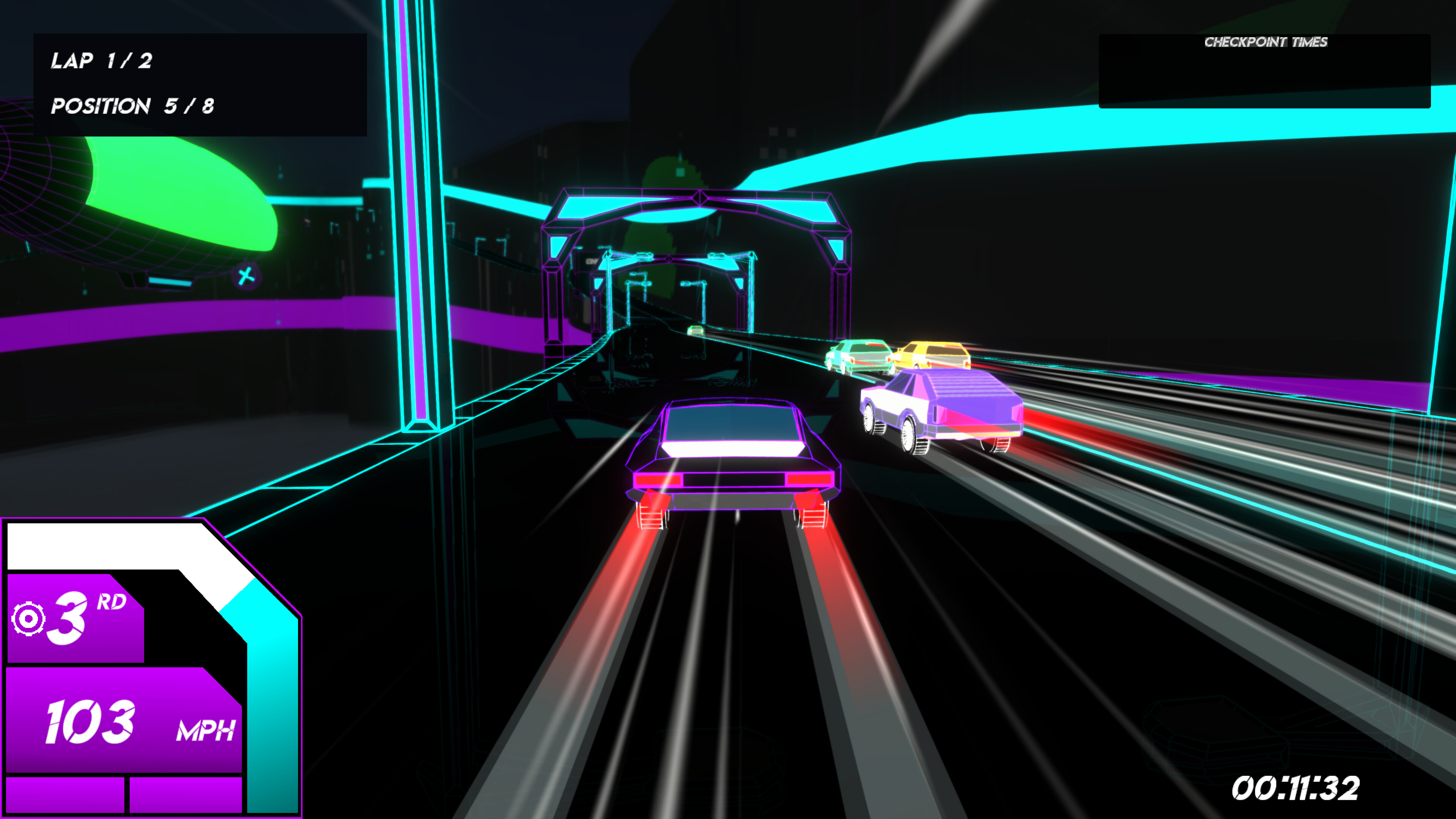 Wireframe: Racing screenshot 5