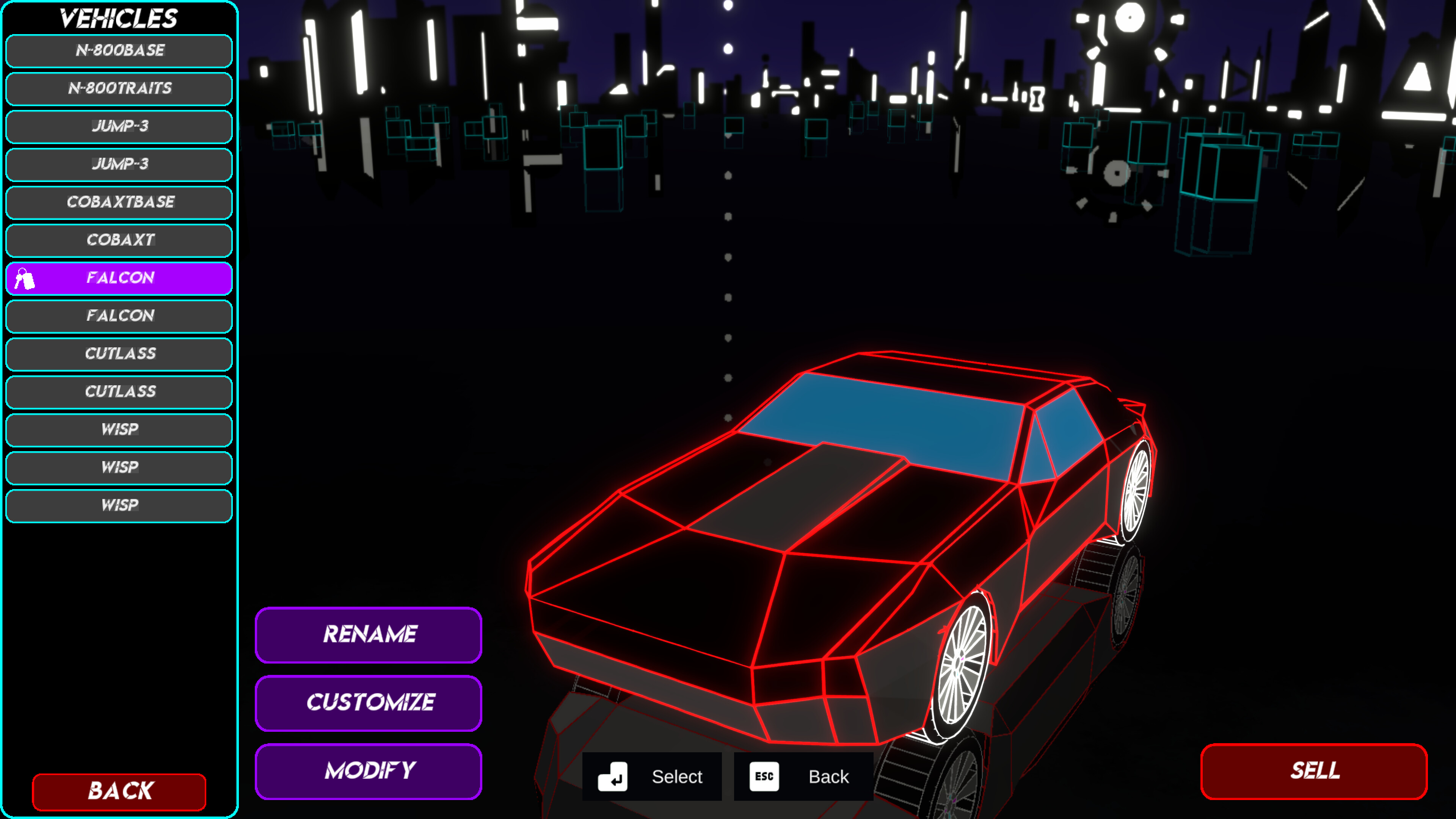 Wireframe: Racing screenshot 3