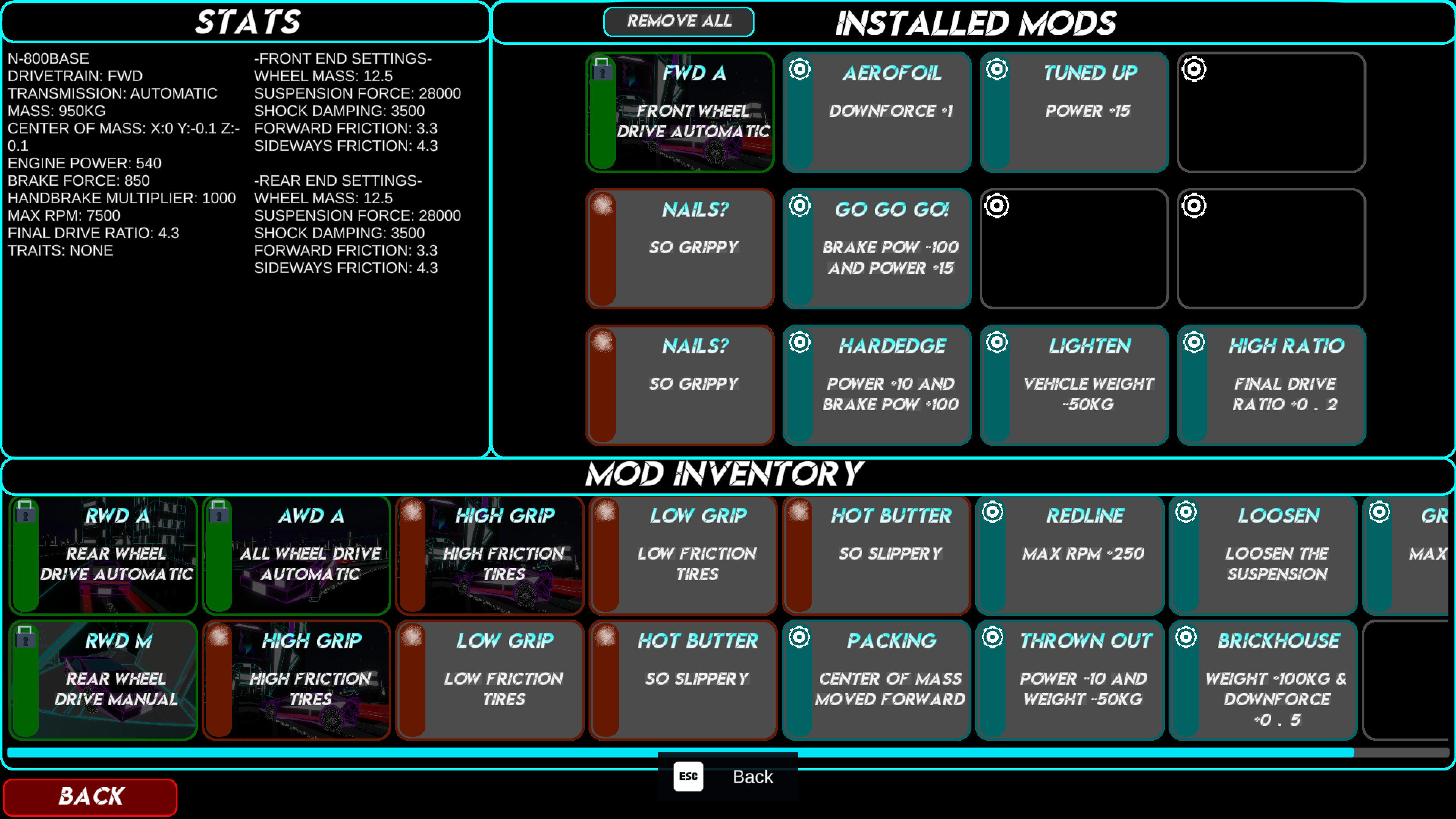 Wireframe: Racing screenshot 4
