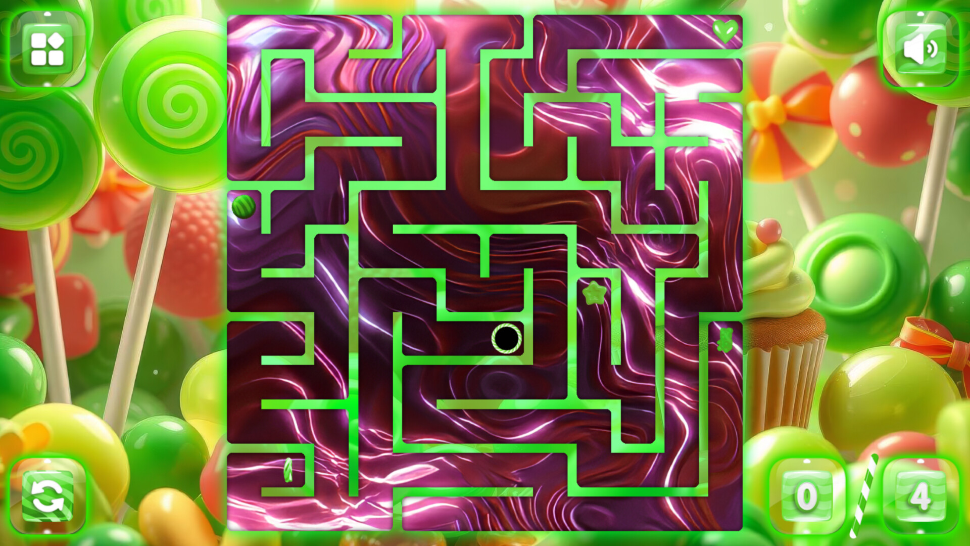 Sweetie Candy Maze: Green Apple screenshot 5