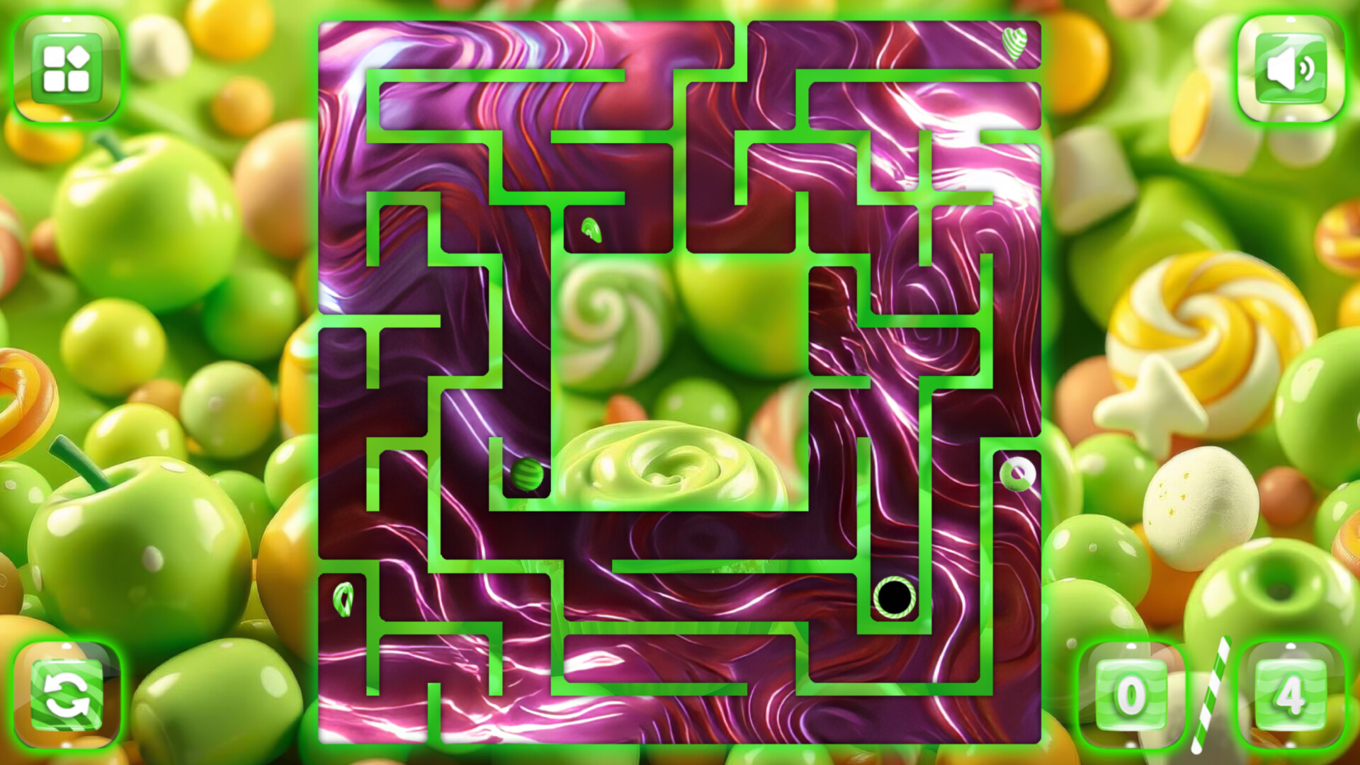 Sweetie Candy Maze: Green Apple screenshot 2
