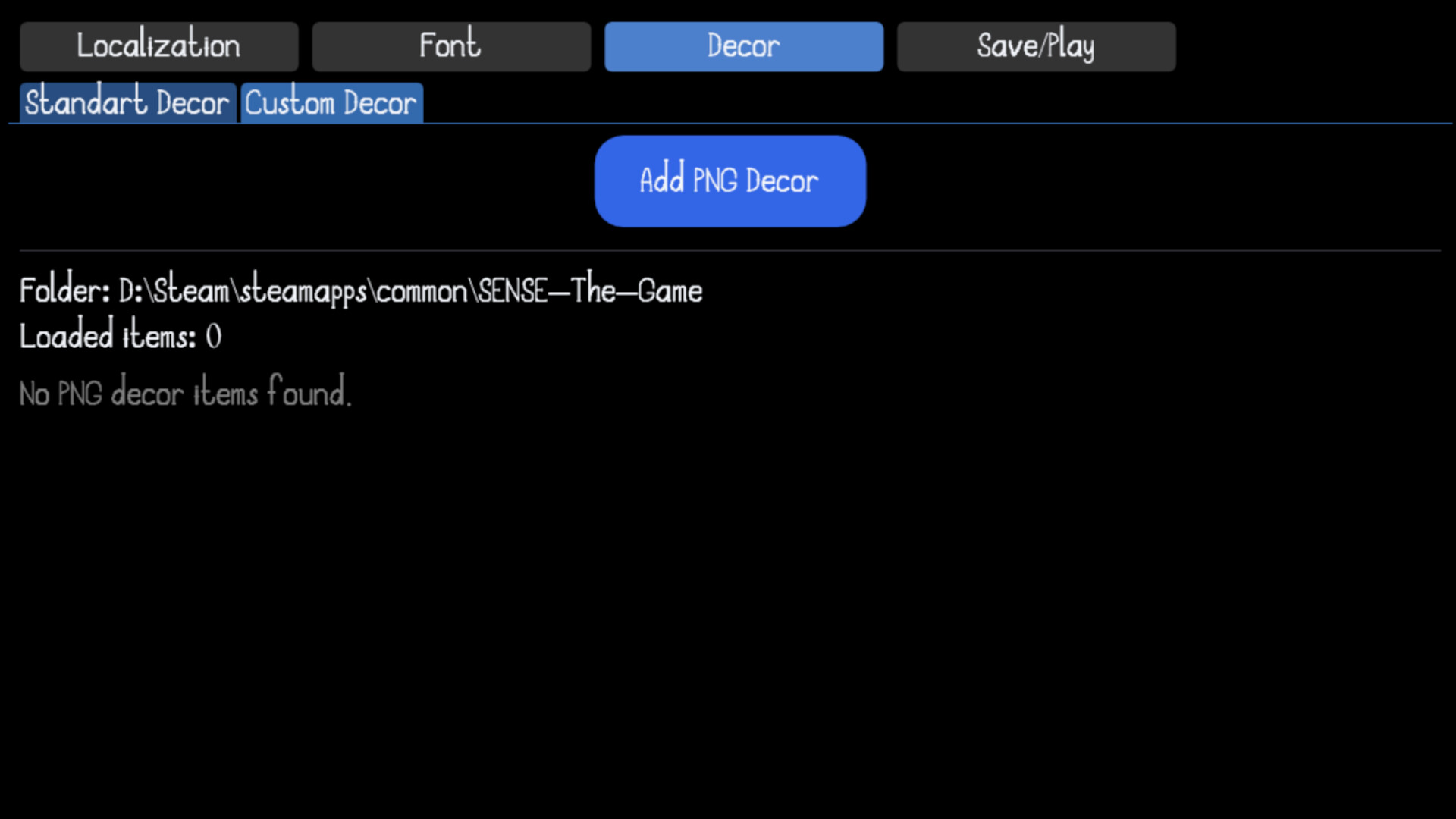 SENSE: The Game Customizer screenshot 5