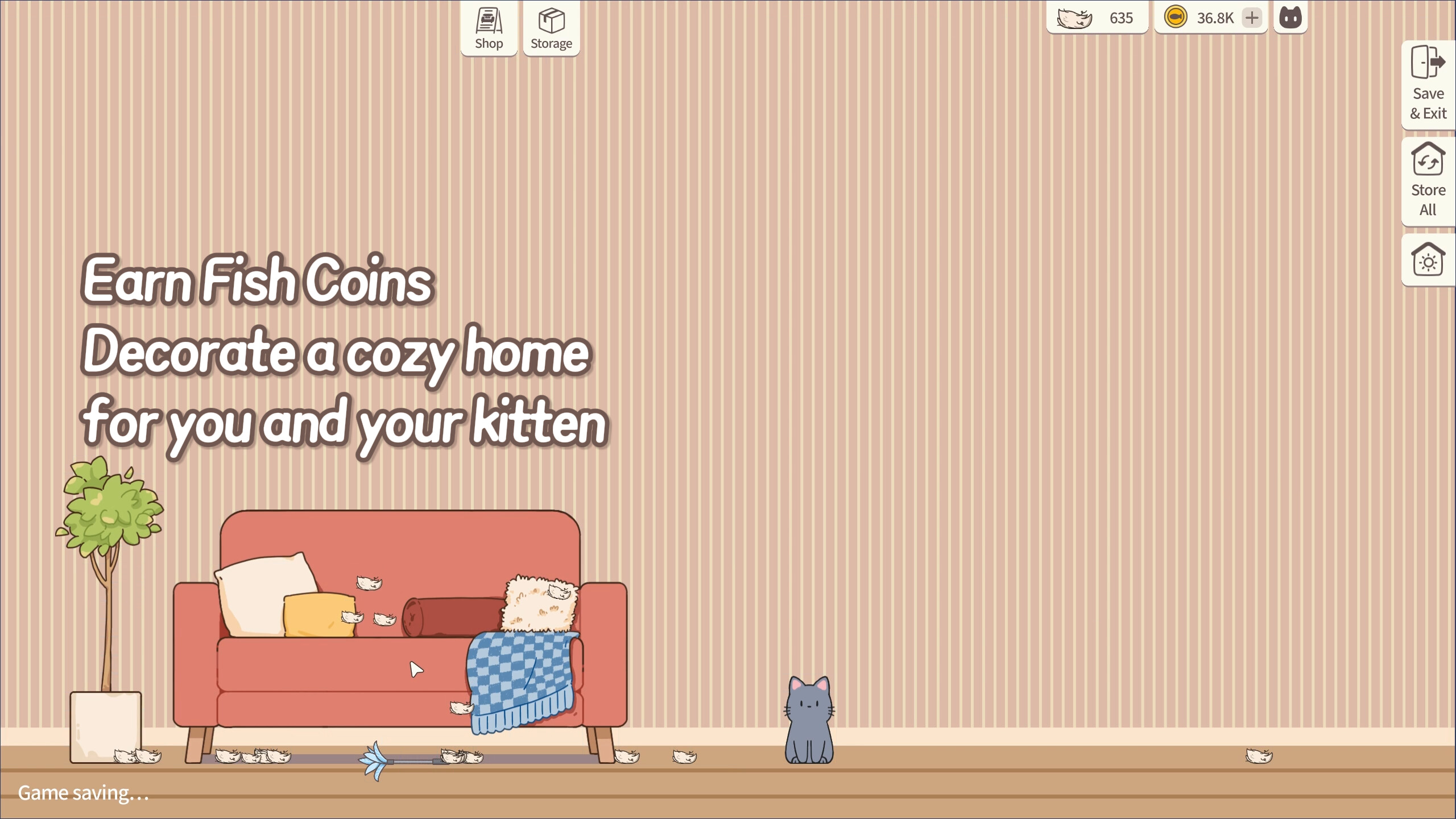 Meow Time: cozy cat room screenshot 3