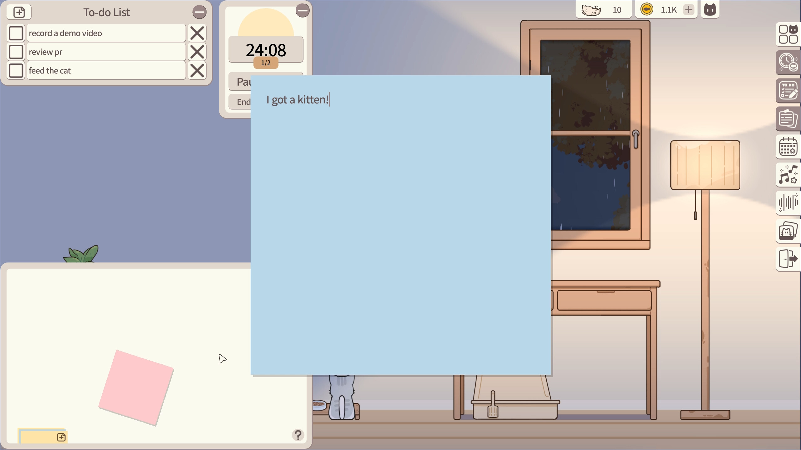 Meow Time: cozy cat room screenshot 2
