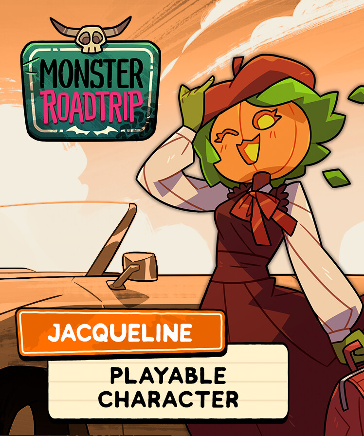 Monster Roadtrip Playable character - Jacqueline
