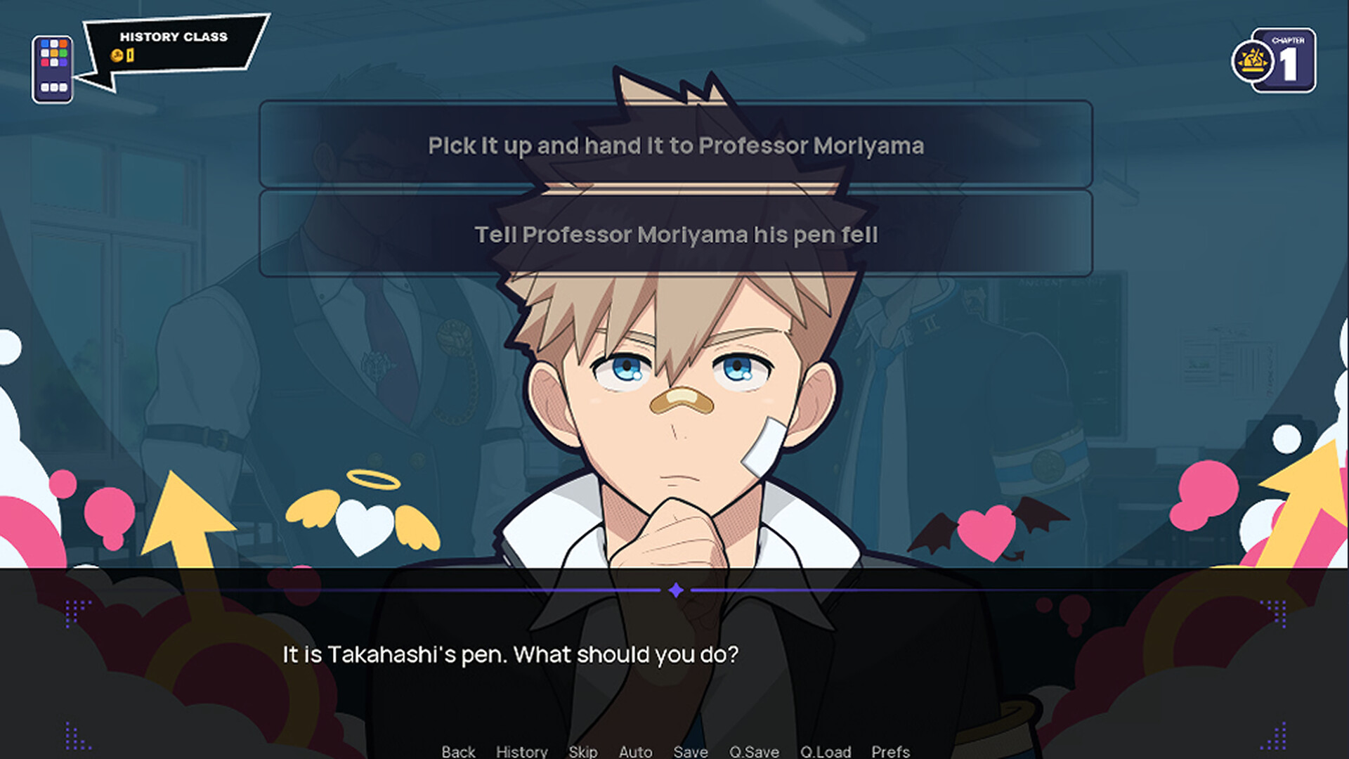  Overnight - Academy BL Romance Visual Novel screenshot 2