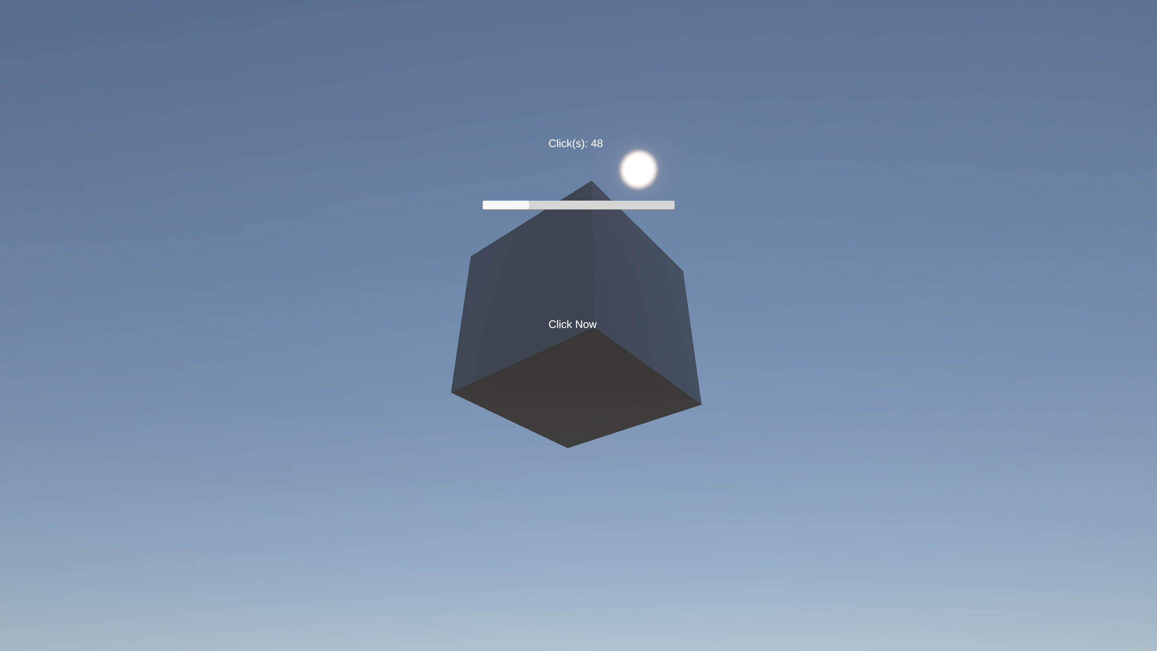 The game where you click on a cube screenshot 1