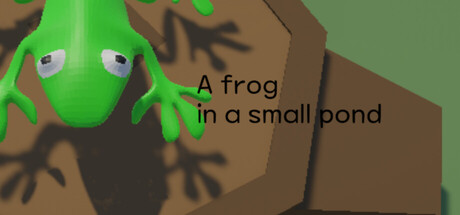 A frog in a small pond